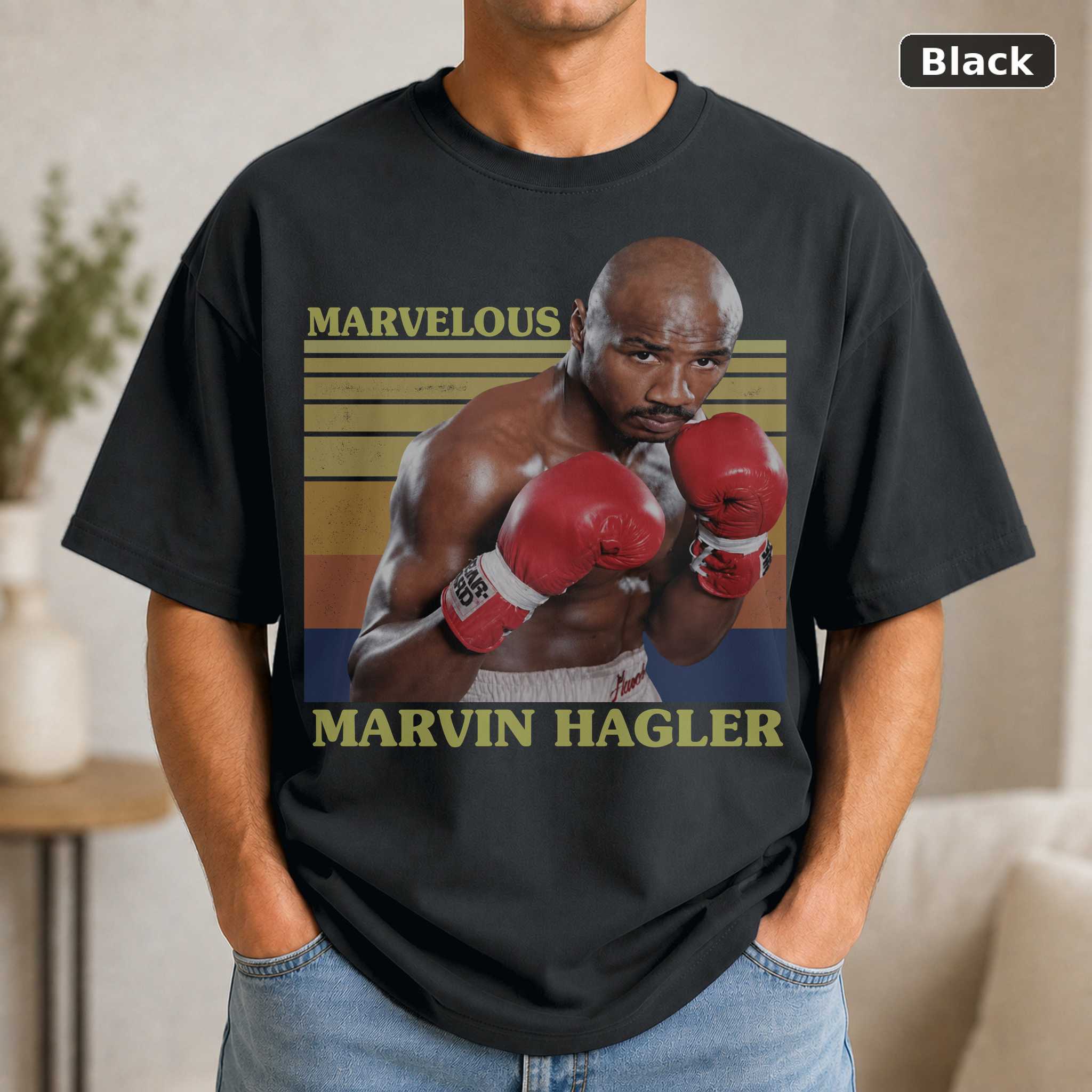 Marvelous Marvin Hagler T-Shirt, Vintage Boxing Legend Graphic Tee, Sports Fan Gift