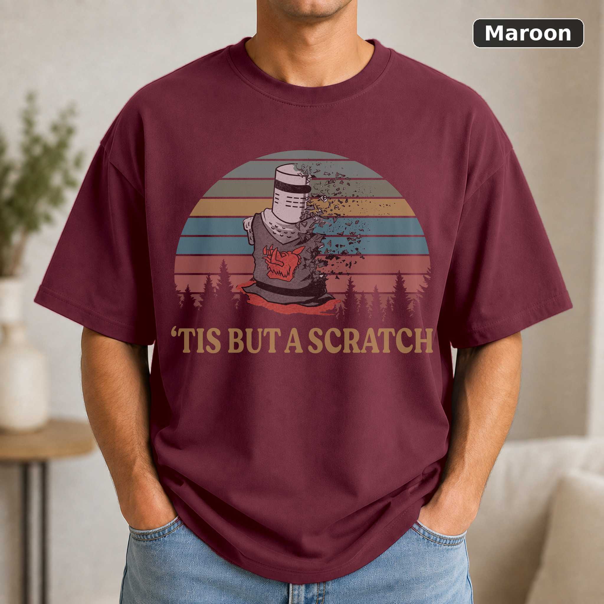 Monty Python Tis But a Scratch T-Shirt, Vintage Holy Grail Movie Graphic Tee, Comedy Fan Gift 4