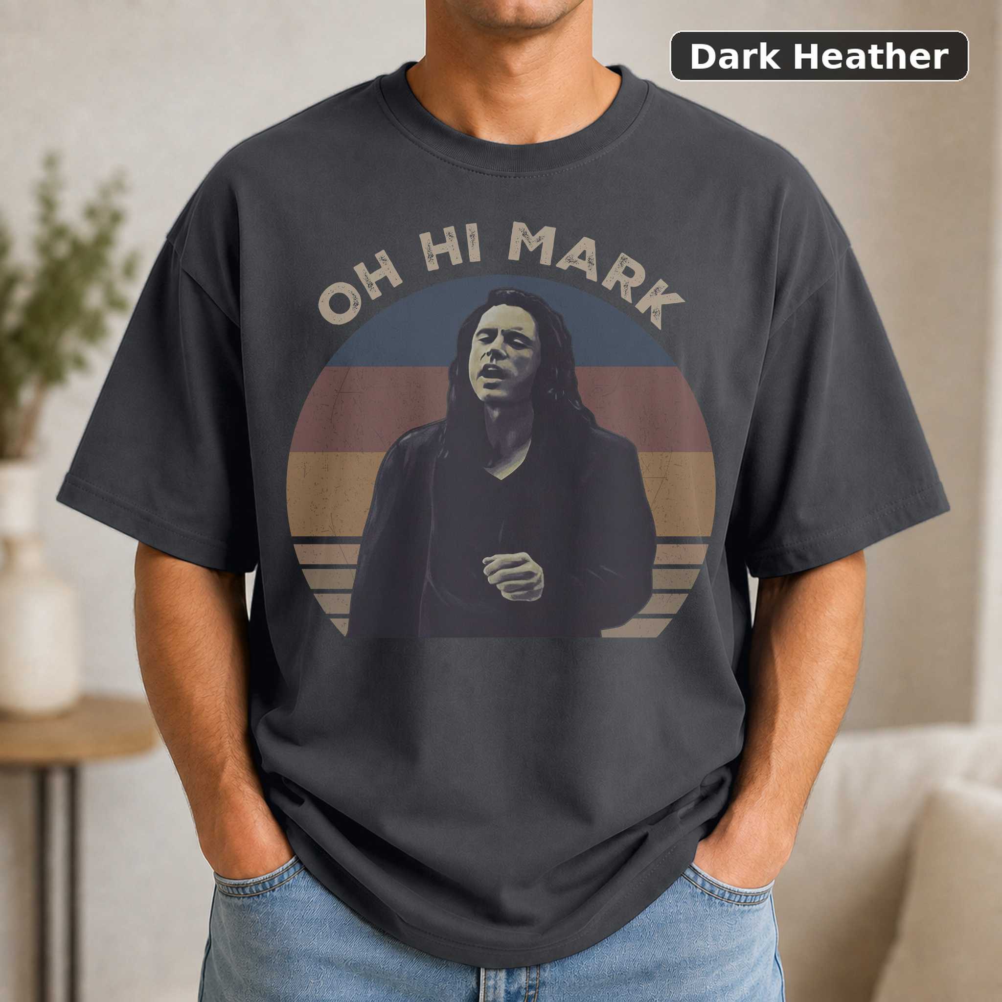 Oh Hi Mark Vintage Movie T-Shirt, The Room Quote Graphic Tee, Funny Cult Film Fan Gift 3