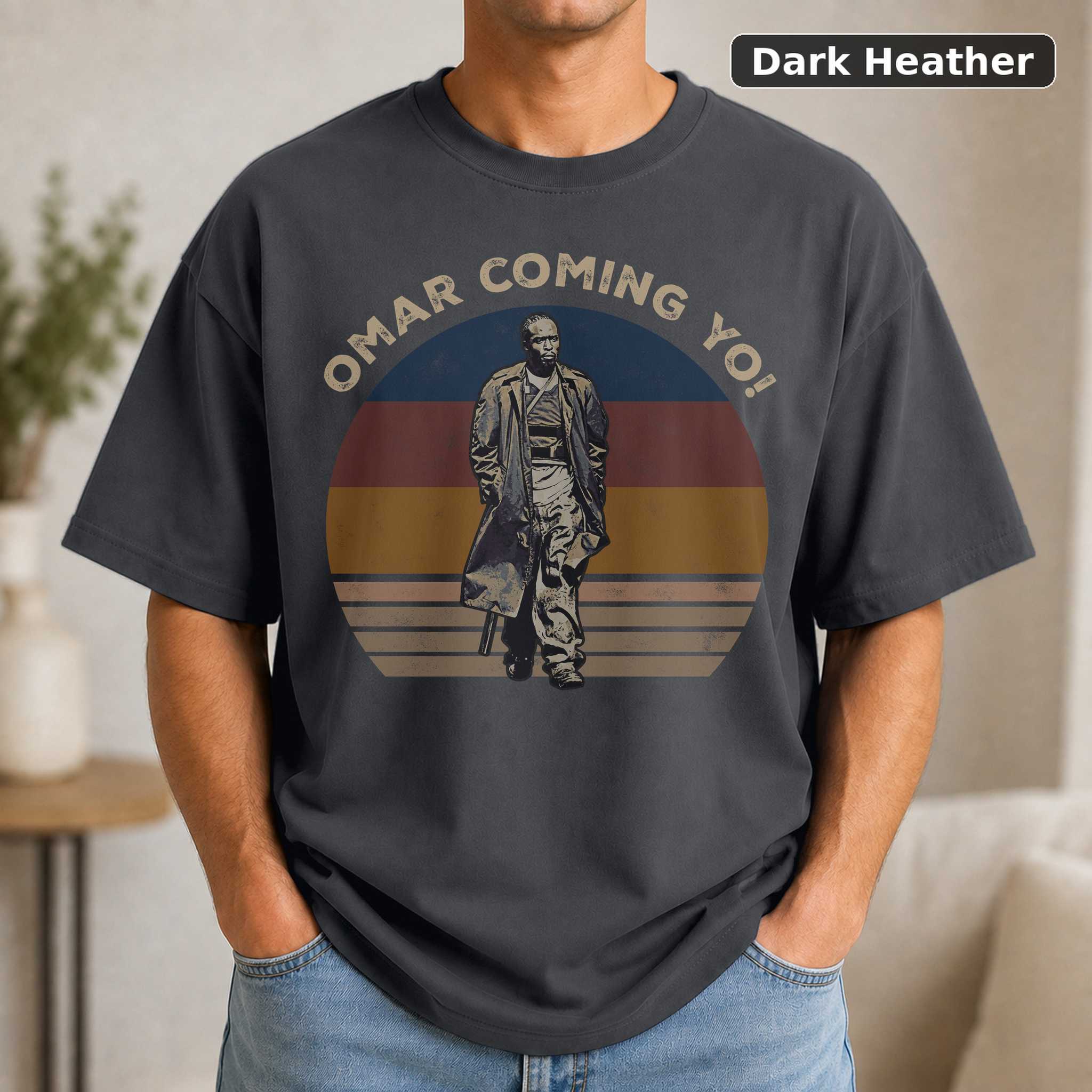 Omar Coming Yo T-Shirt, Vintage The Wire TV Quote Graphic Tee, Crime Drama Fan Gift 3