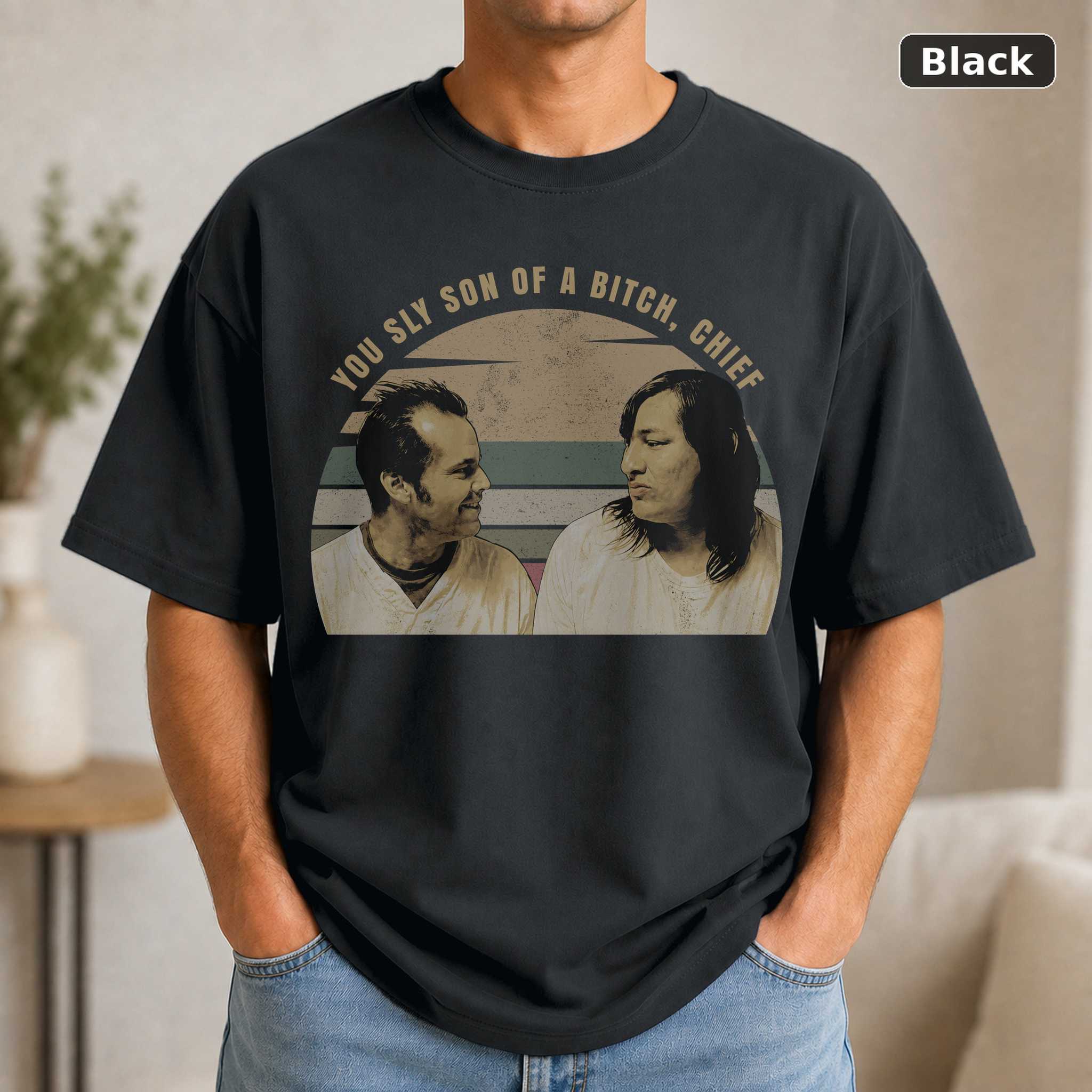 One Flew Over the Cuckoo’s Nest Chief Bromden T-Shirt, Vintage Movie Graphic Tee, Classic Film Fan Gift