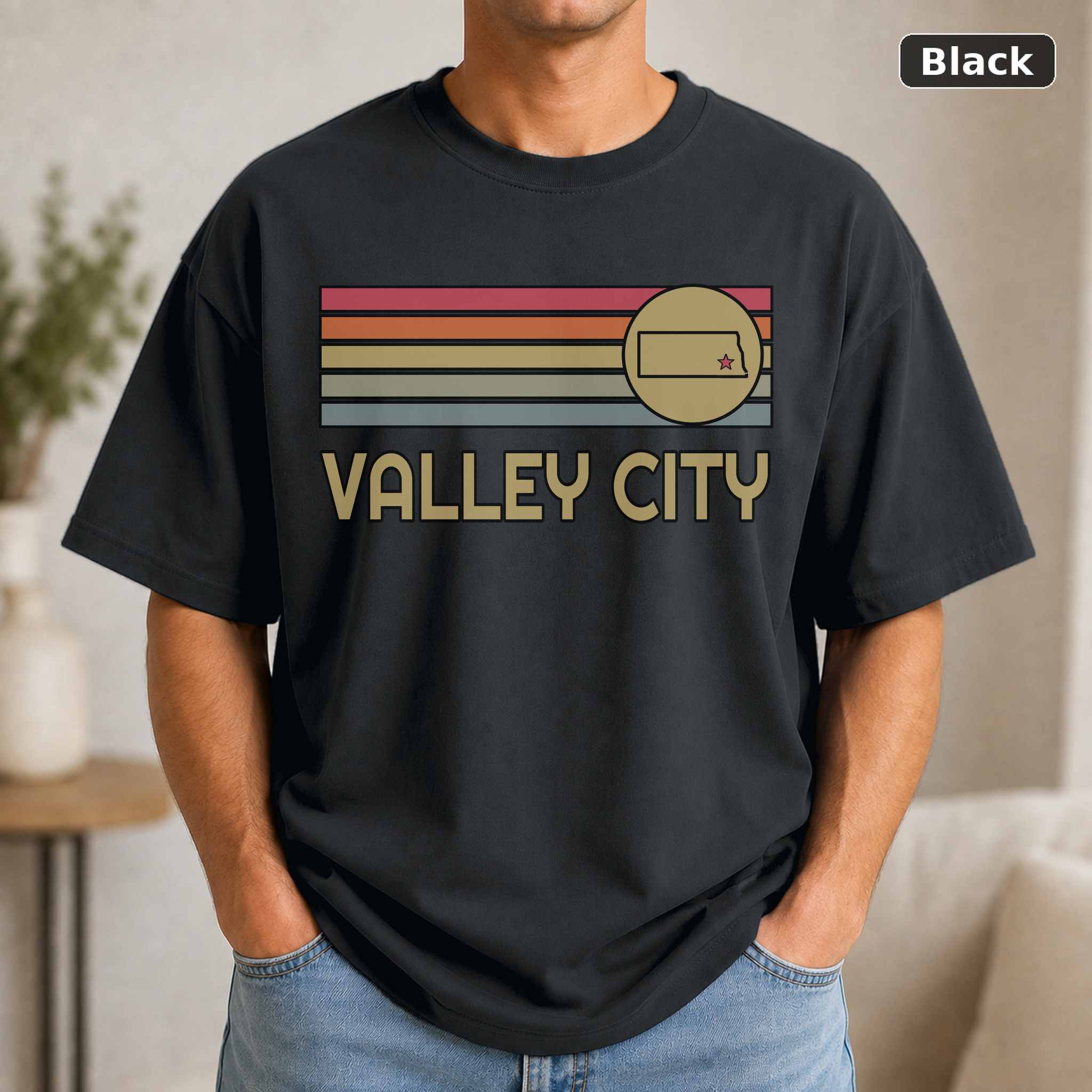 Valley City North Dakota Retro Map T-Shirt, Vintage Hometown City Graphic Tee, North Dakota Travel Gift Valley City North Dakota Retro Map T-Shirt, Vintage Hometown City Graphic Tee, North Dakota Travel Gift