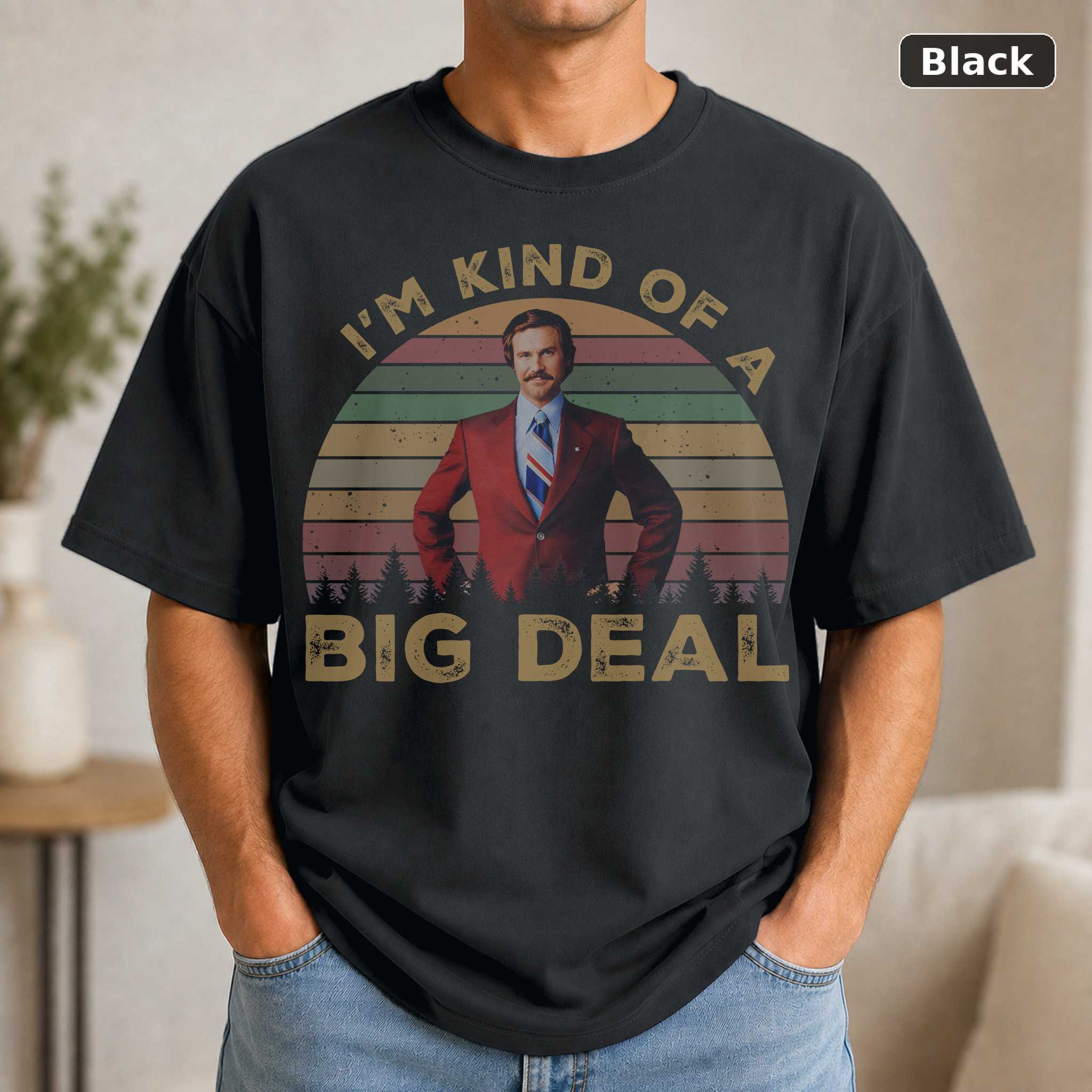Ron Burgundy T-Shirt, Anchorman Movie Gift, Funny Vintage Comedy Graphic Tee Ron Burgundy T-Shirt, Anchorman Movie Gift, Funny Vintage Comedy Graphic Tee