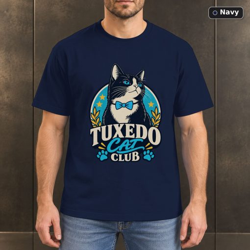 Tuxedo Cat Club Shirt, Tuxedo Cat Lover Tee 4