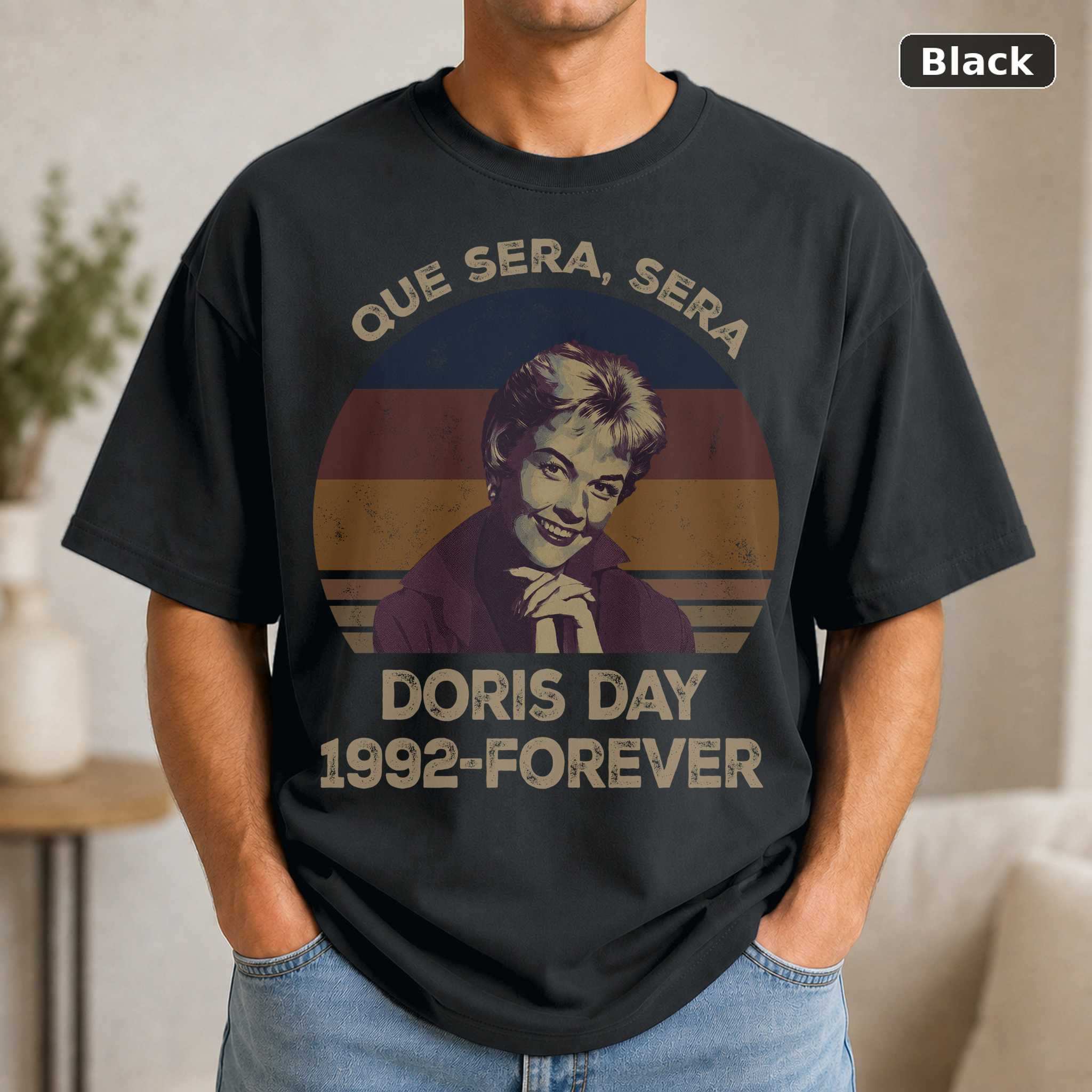 Que Sera Sera Doris Day T-Shirt, Vintage Classic Singer Graphic Tee, Old Hollywood Music Fan Gift