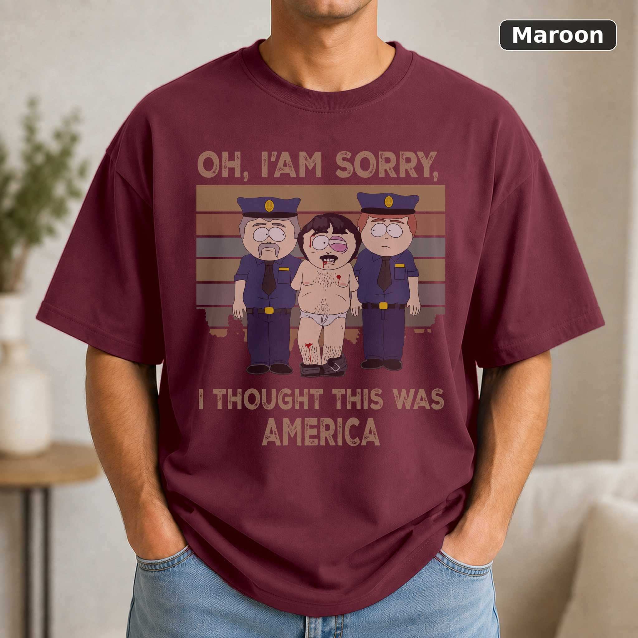 Randy Marsh I Thought This Was America T-Shirt, Vintage South Park Graphic Tee, Animated Comedy Fan Gift 4