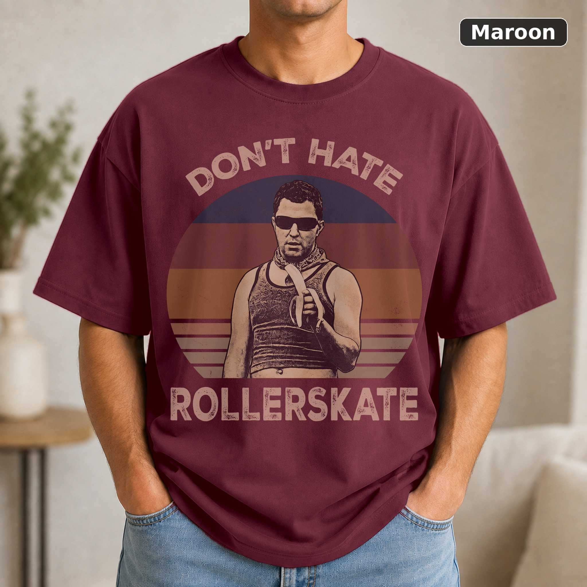 Reno 911 Don't Hate Roller Skate T-Shirt, Vintage Comedy TV Quote Graphic Tee, Sitcom Fan Gift 4