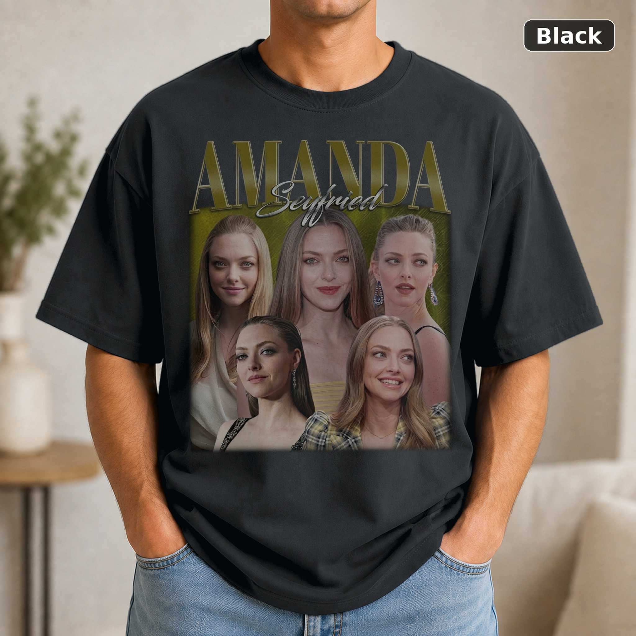 Amanda Seyfried Collage T-Shirt, Retro Actress Graphic Tee, Movie Fan Comfort Colors Gift Amanda Seyfried Collage T-Shirt, Retro Actress Graphic Tee, Movie Fan Comfort Colors Gift