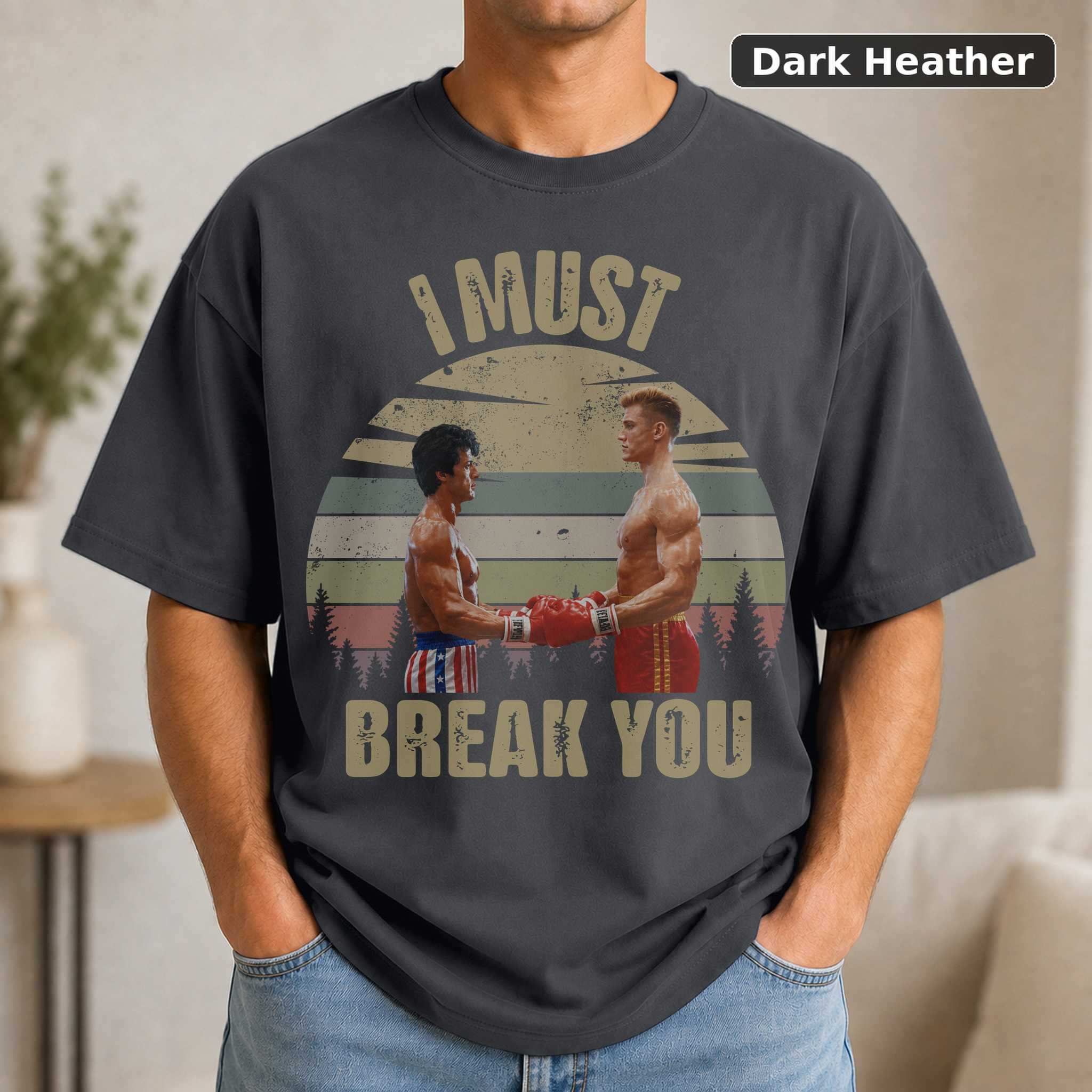 Rocky IV Ivan Drago T-Shirt, Vintage Boxing Movie Graphic Tee, Classic Sports Film Fan Gift 3