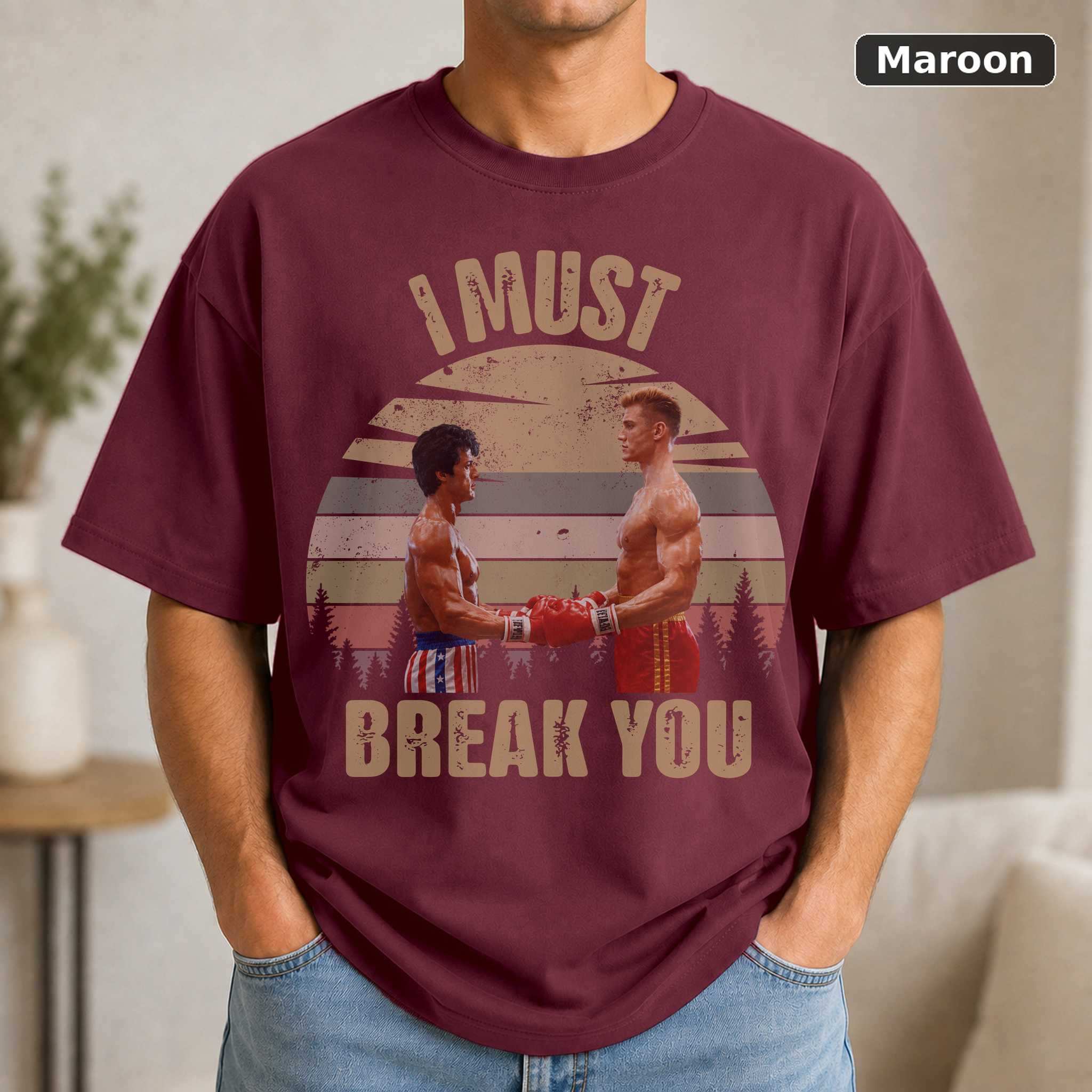 Rocky IV Ivan Drago T-Shirt, Vintage Boxing Movie Graphic Tee, Classic Sports Film Fan Gift 4
