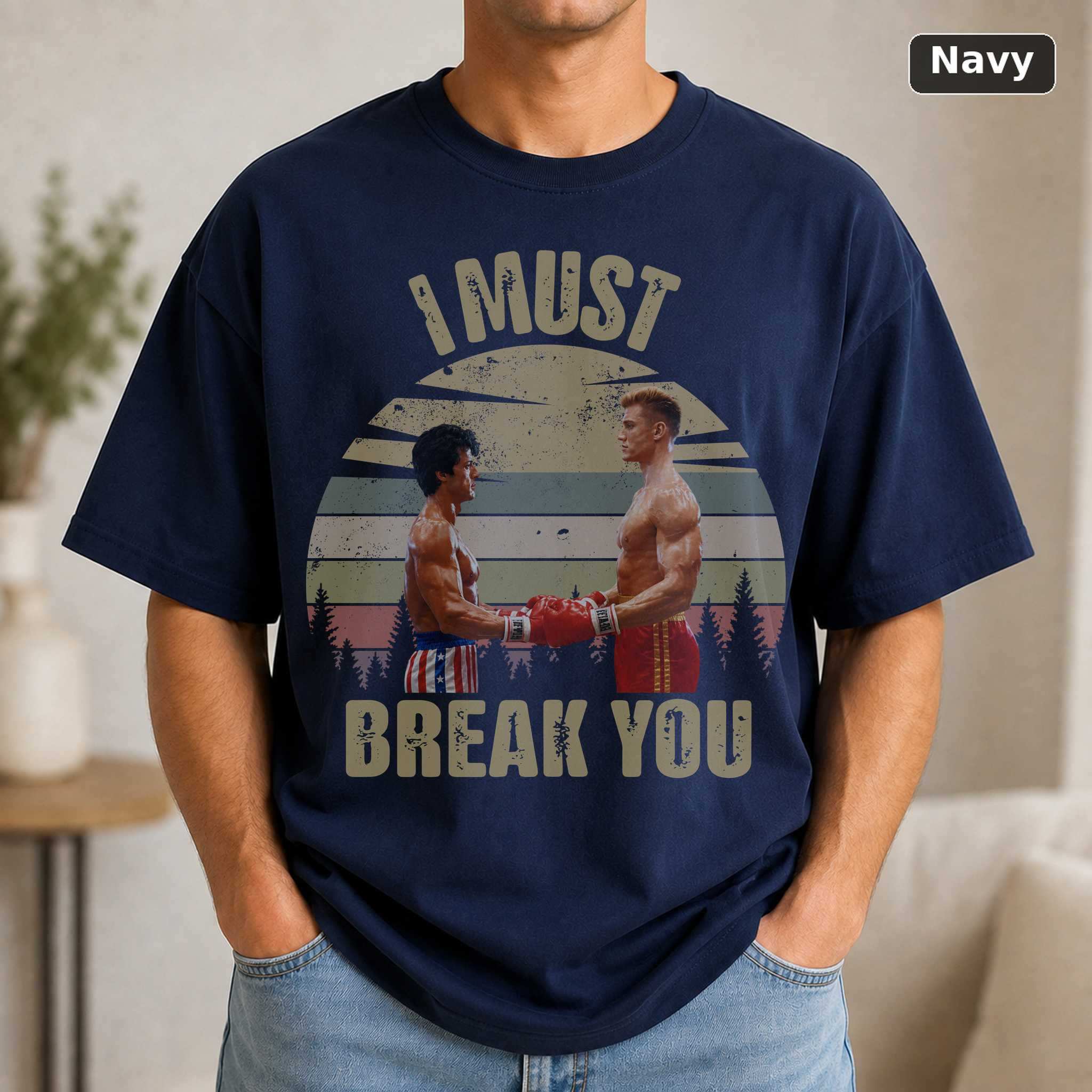 Rocky IV Ivan Drago T-Shirt, Vintage Boxing Movie Graphic Tee, Classic Sports Film Fan Gift 5