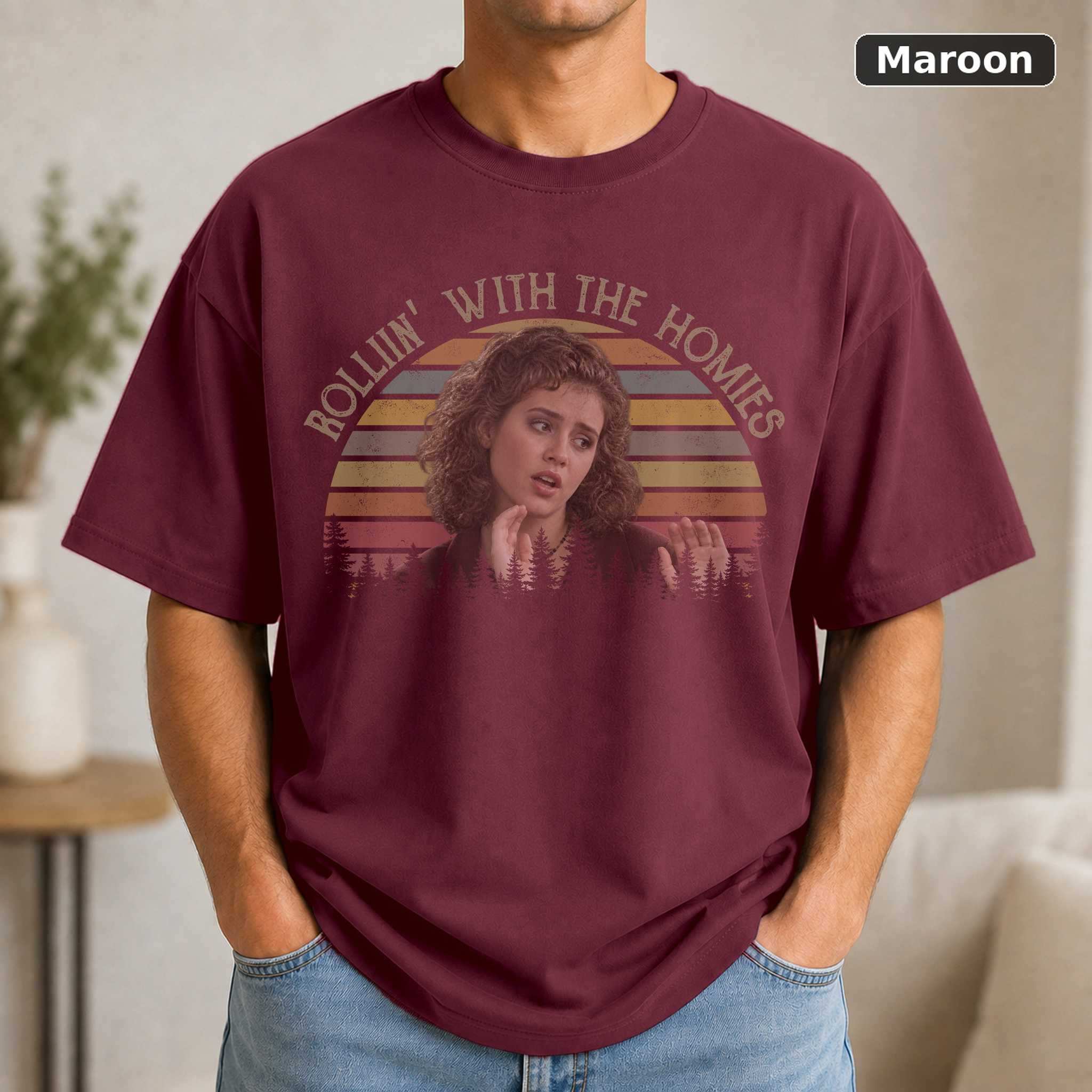 Rollin' With the Homies Brittany Murphy T-Shirt, Vintage Clueless Graphic Tee, 90s Movie Fan Gift 4