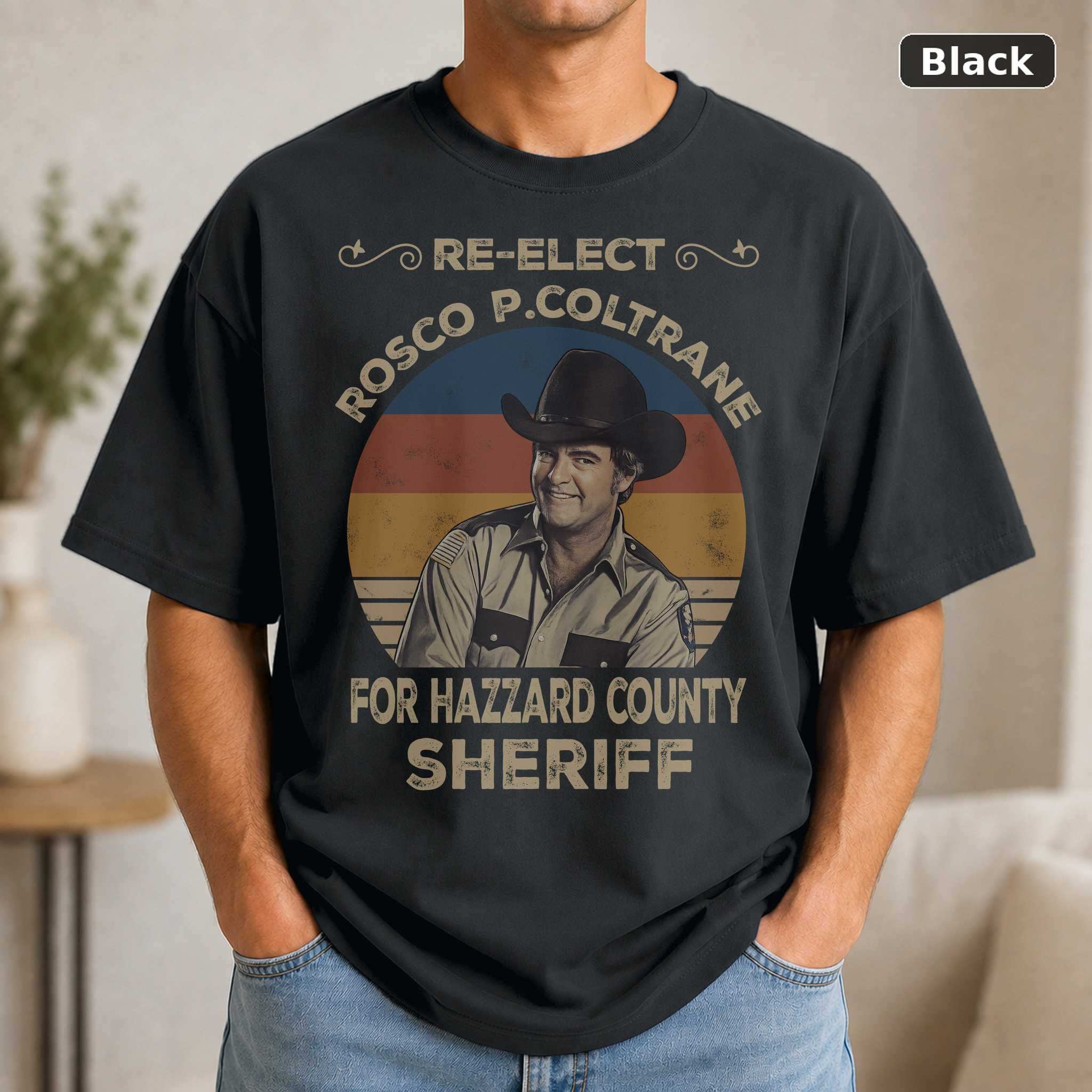 Rosco P. Coltrane T-Shirt, Vintage Dukes of Hazzard TV Graphic Tee, Classic Show Fan Gift