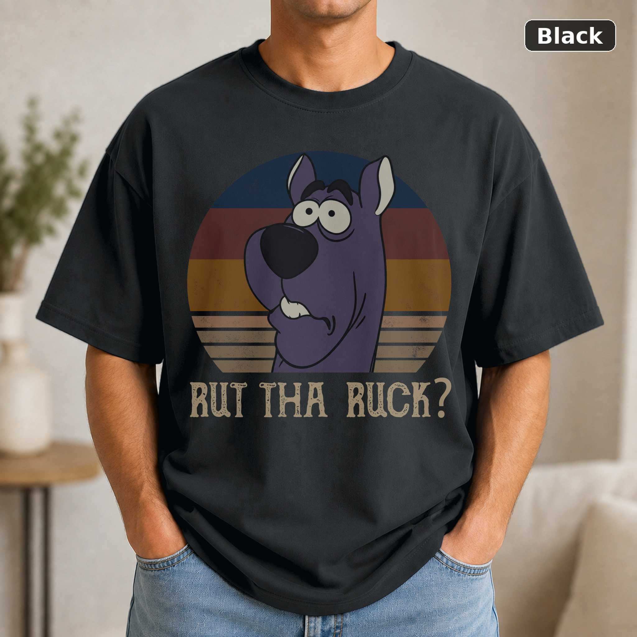 Rut Tha Ruck Scooby T-Shirt, Funny Vintage Cartoon Movie Graphic Tee, Retro Fan Gift
