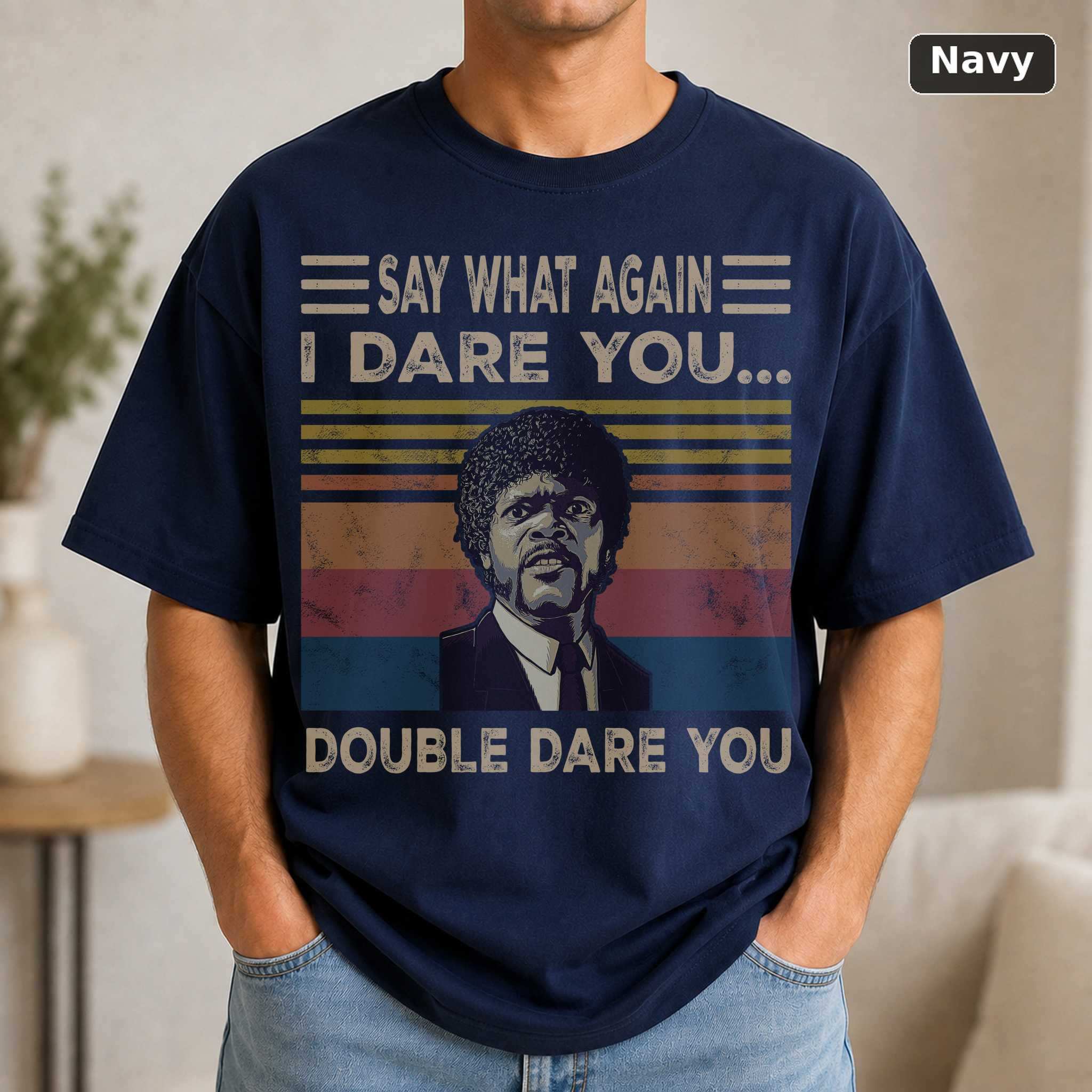 Say What Again T-Shirt, Vintage Pulp Fiction Movie Quote Graphic Tee, Tarantino Film Fan Gift 5
