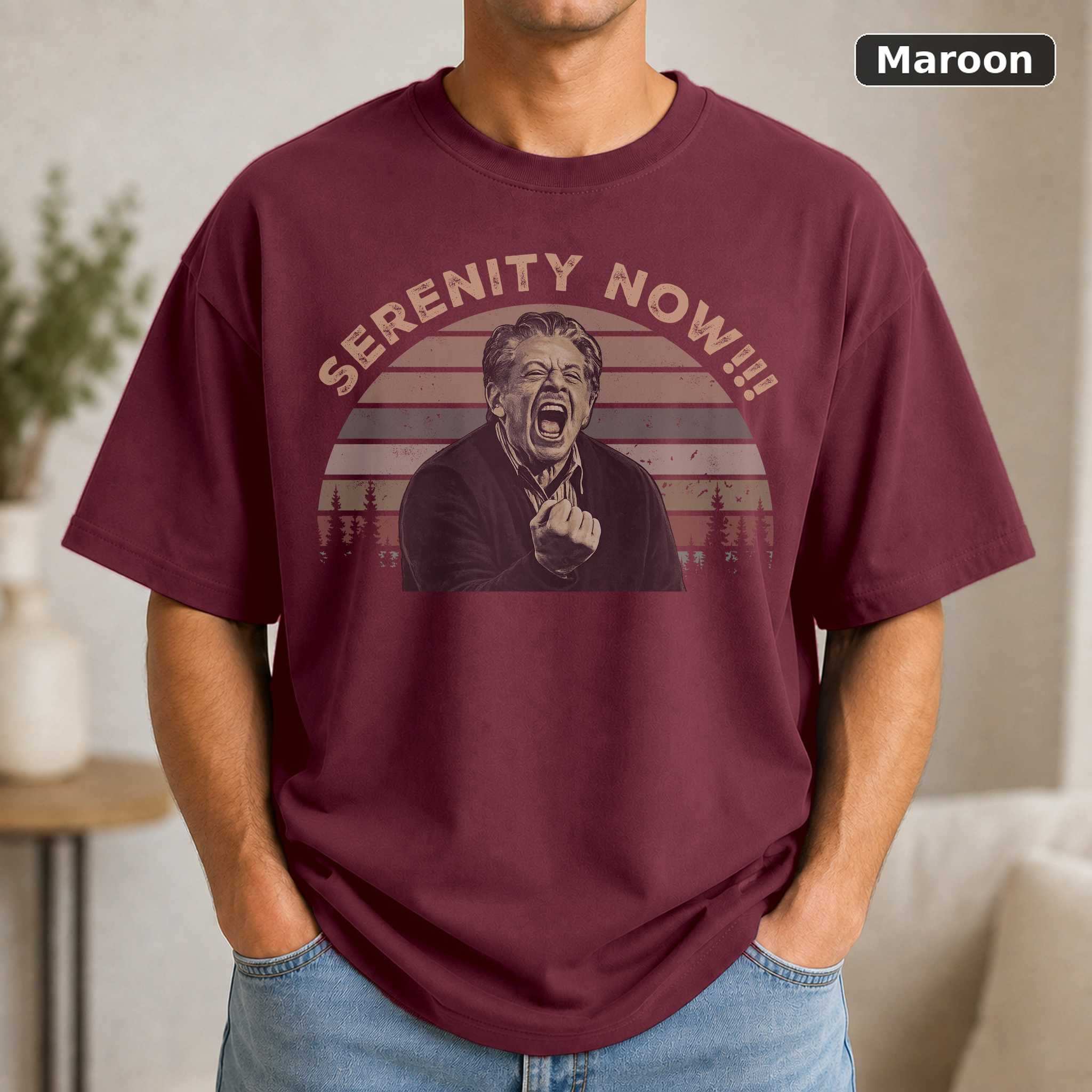 Serenity Now T-Shirt, Vintage Seinfeld TV Quote Graphic Tee, Funny Sitcom Fan Gift 4