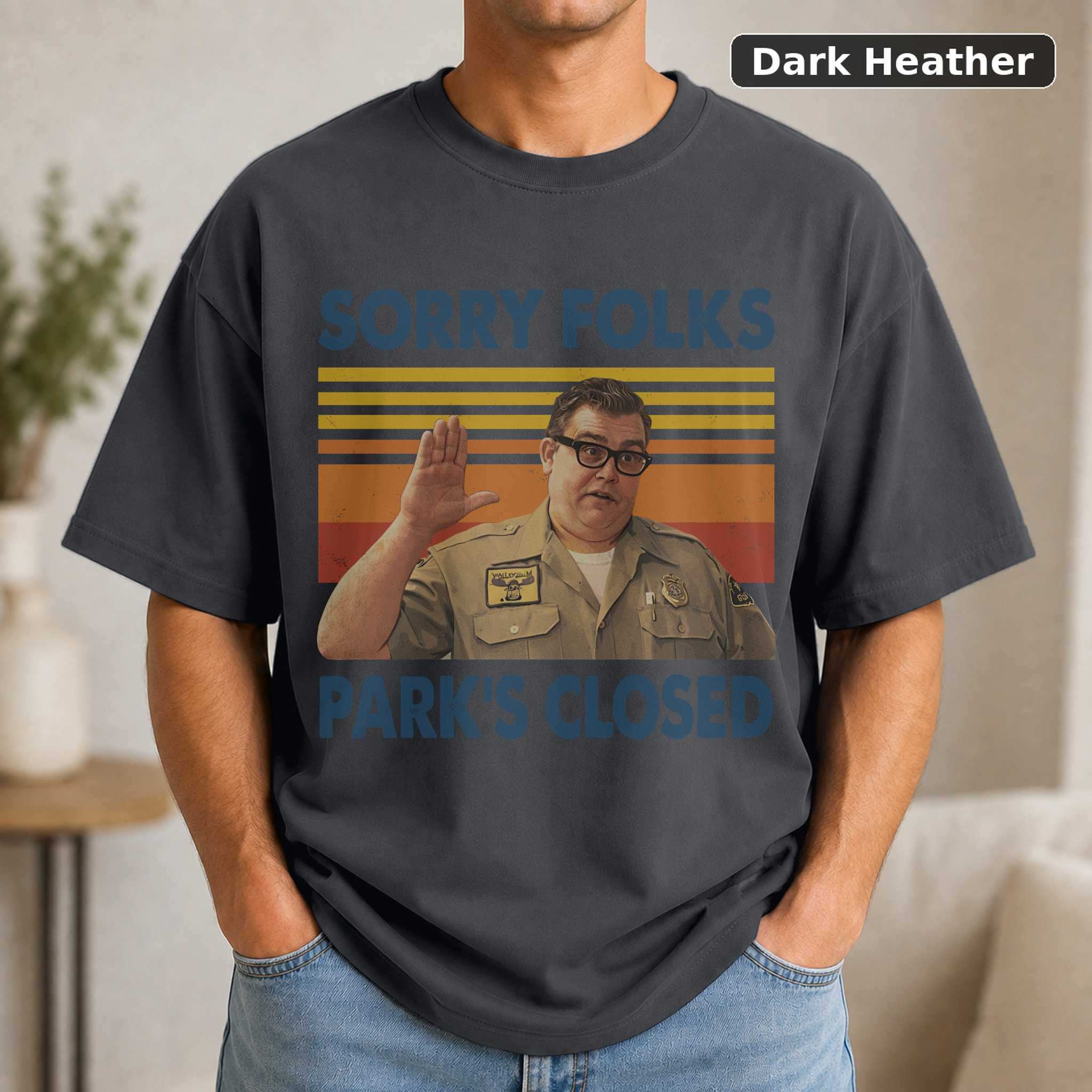 Sorry Folks Park's Closed Christmas T-Shirt, Vintage Vacation Movie Graphic Tee, Holiday Film Fan Gift 3