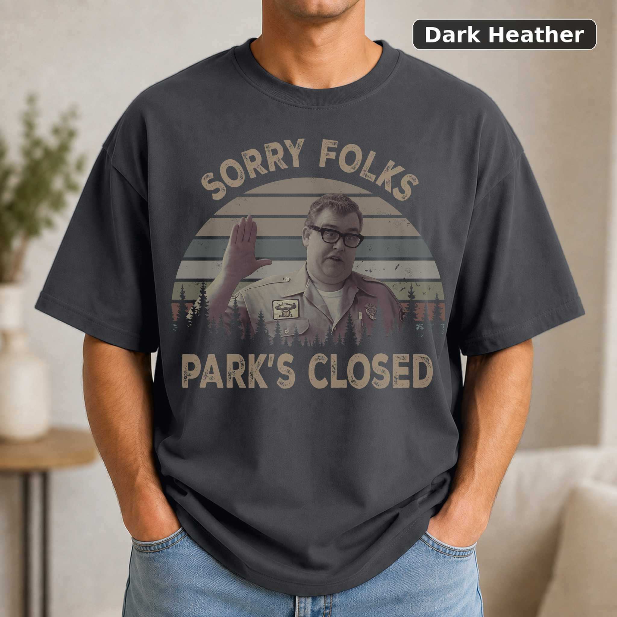 Sorry Folks Park's Closed T-Shirt, National Lampoon Vacation Christmas Graphic Tee, Movie Fan Gift 3