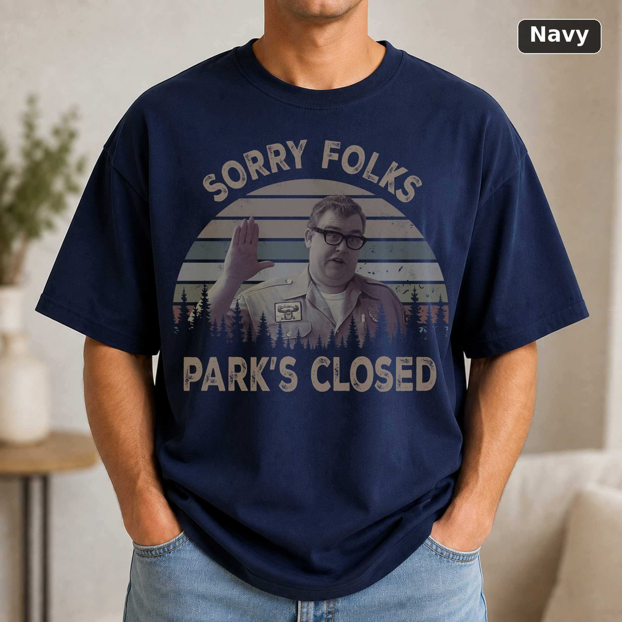 Sorry Folks Park's Closed T-Shirt, National Lampoon Vacation Christmas Graphic Tee, Movie Fan Gift 5