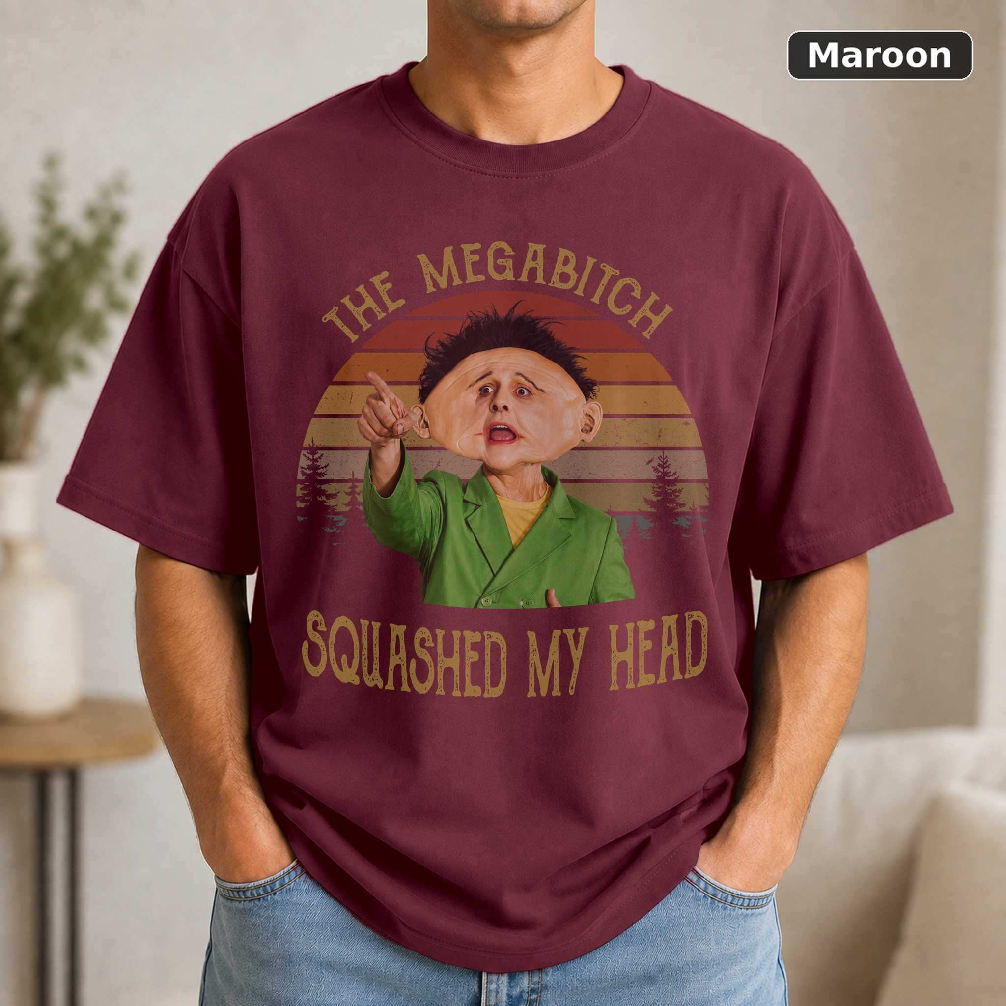 Squashed My Head Drop Dead Fred T-Shirt, Vintage Comedy Movie Graphic Tee, 90s Film Fan Gift 4