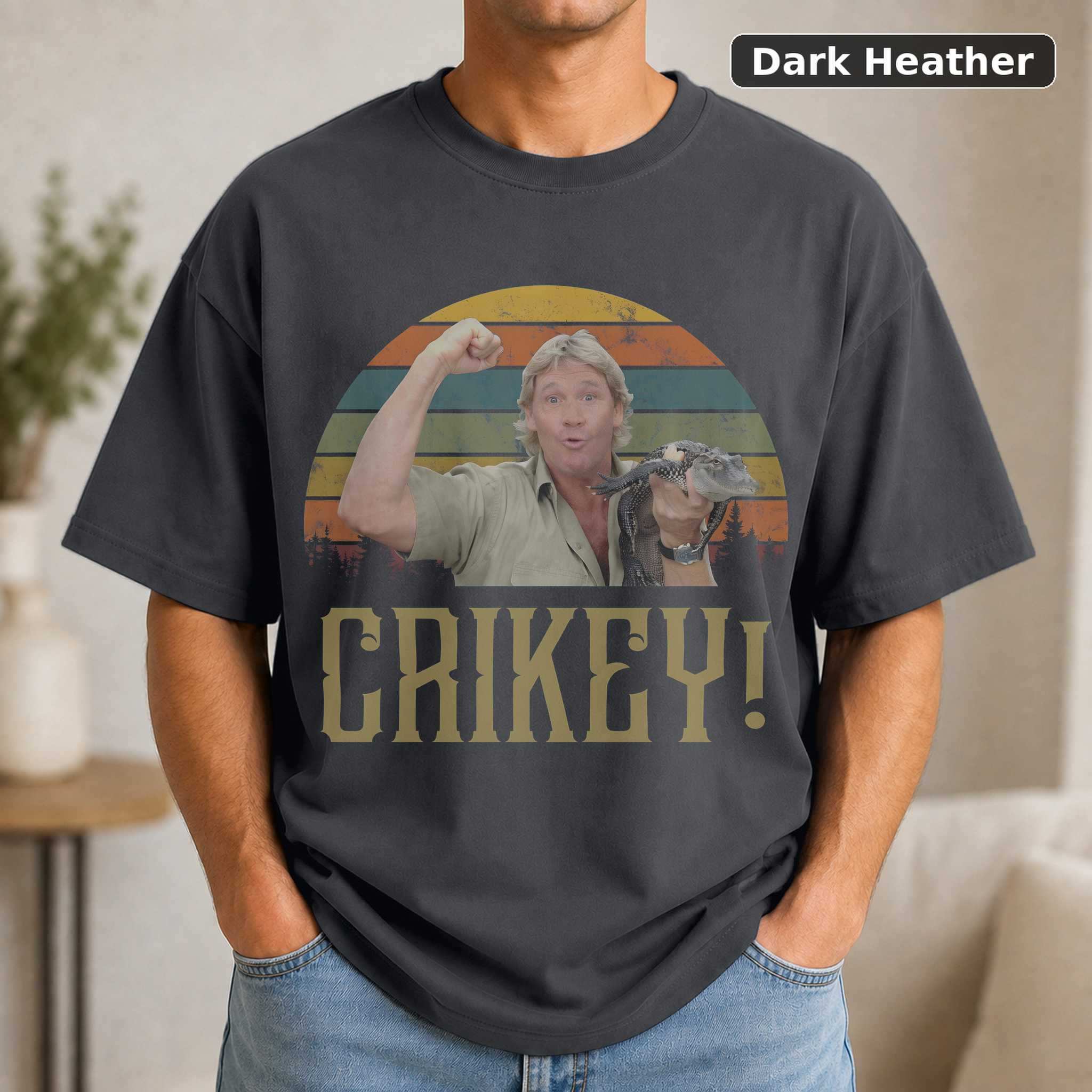 Steve Irwin Crikey T-Shirt, Vintage Wildlife Legend Graphic Tee, Animal Lover Fan Gift 3