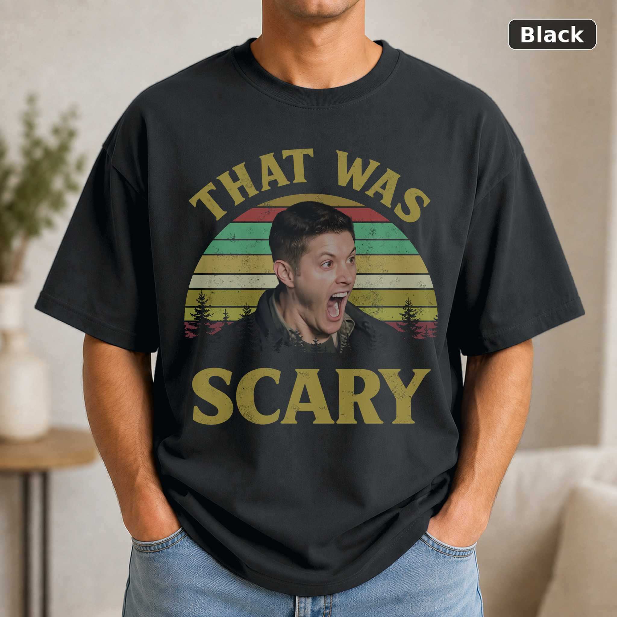 Supernatural Dean Winchester T-Shirt, Vintage TV Show Graphic Tee, Fantasy Series Fan Gift Supernatural Dean Winchester T-Shirt, Vintage TV Show Graphic Tee, Fantasy Series Fan Gift