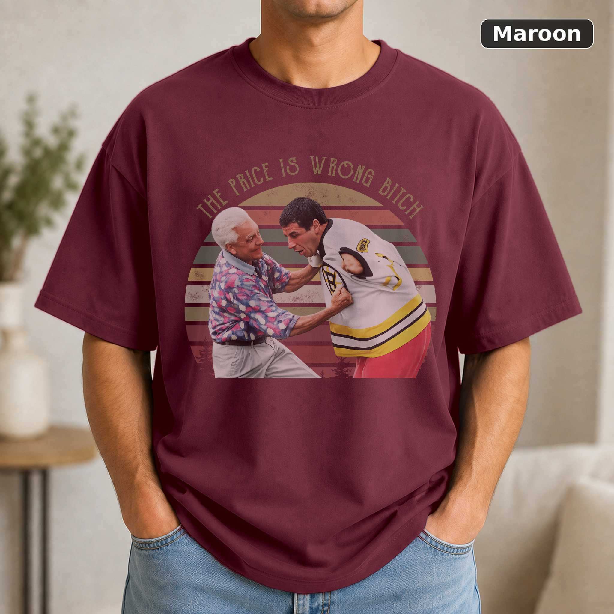 The Price Is Wrong Happy Gilmore T-Shirt, Vintage Golf Comedy Movie Graphic Tee, Sports Film Fan Gift 4