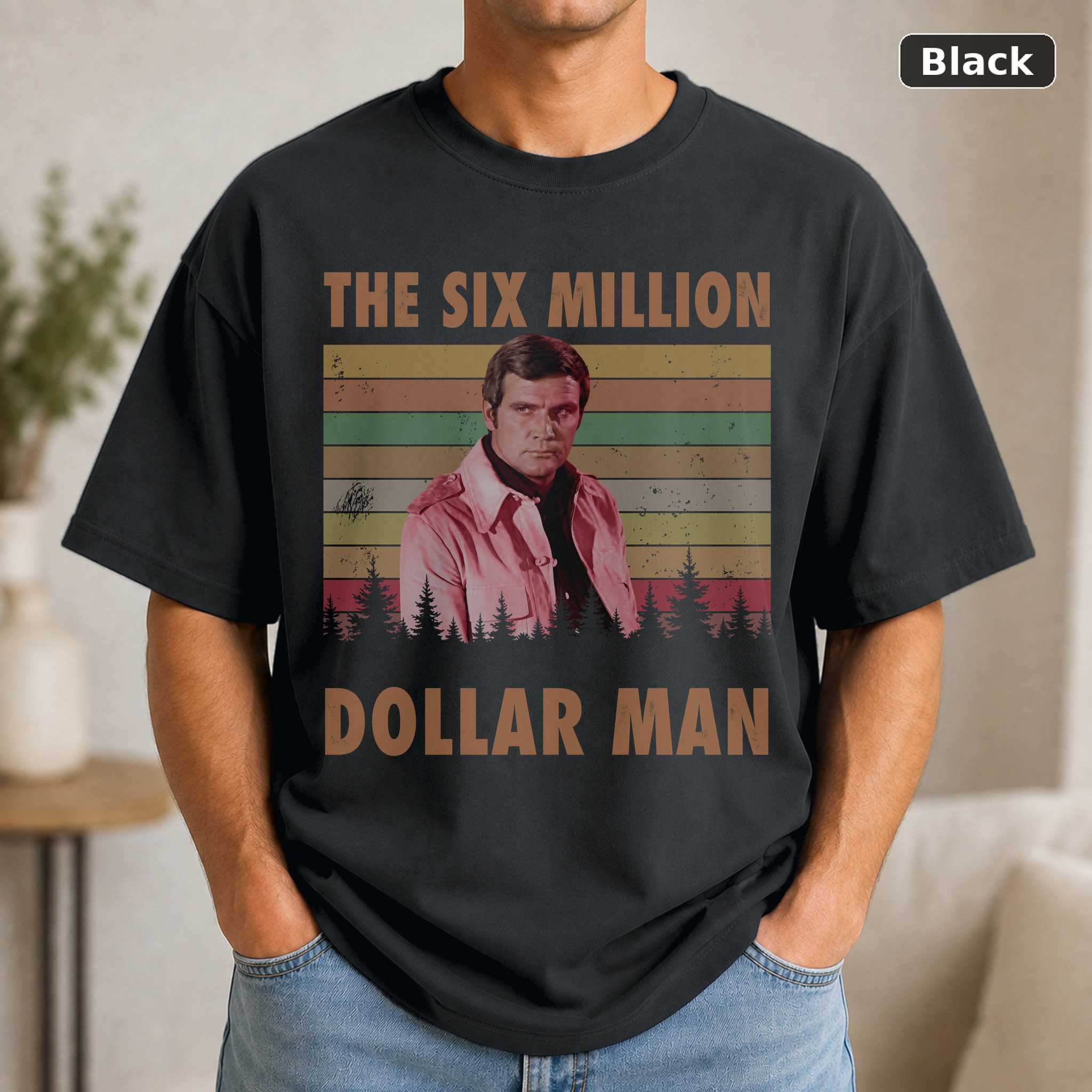 The Six Million Dollar Man T-Shirt, Vintage 70s TV Show Graphic Tee, Retro Series Fan Gift