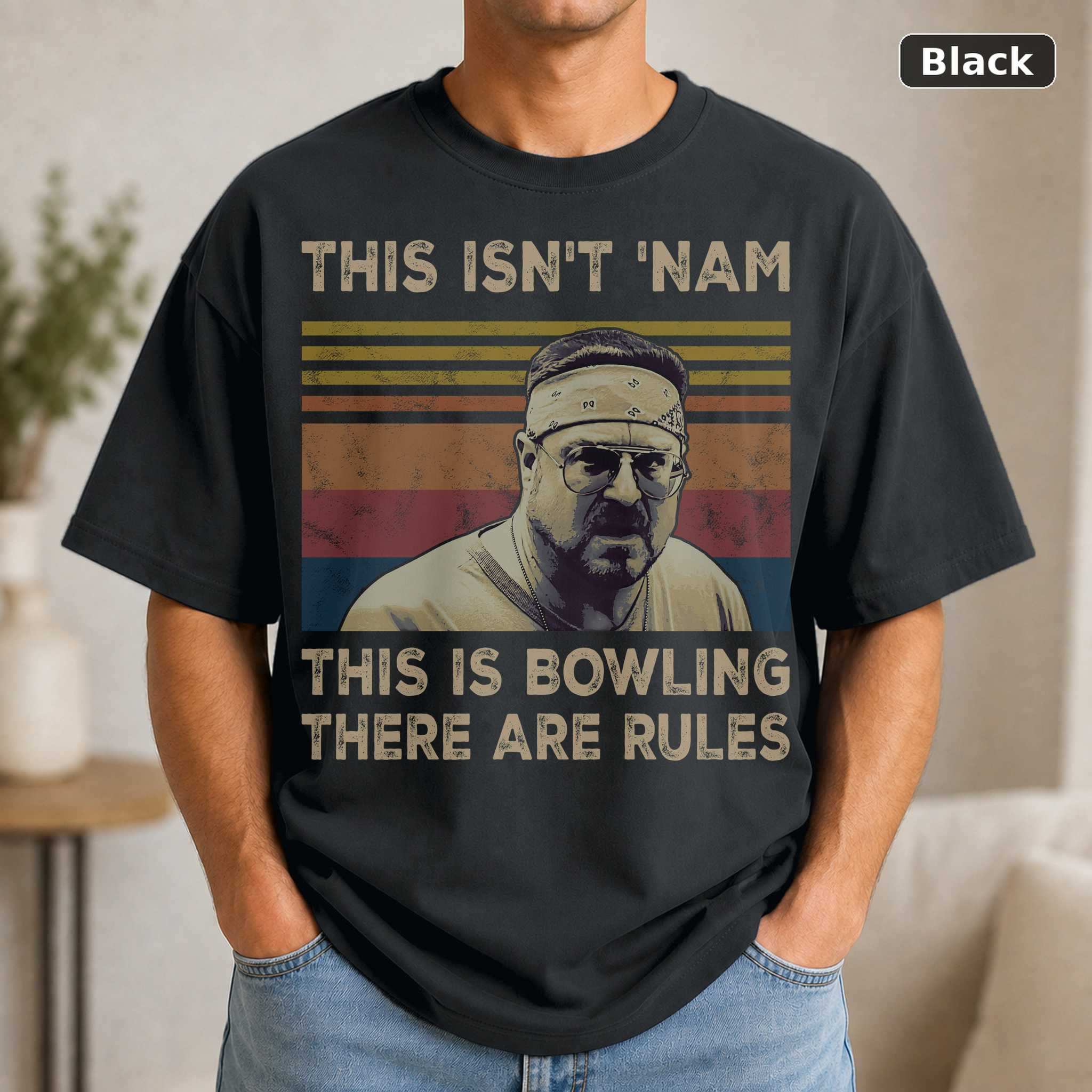 This Isn’t Nam This Is Bowling T-Shirt, Vintage Big Lebowski Movie Graphic Tee, Cult Film Fan Gift This Isn’t Nam This Is Bowling T-Shirt, Vintage Big Lebowski Movie Graphic Tee, Cult Film Fan Gift