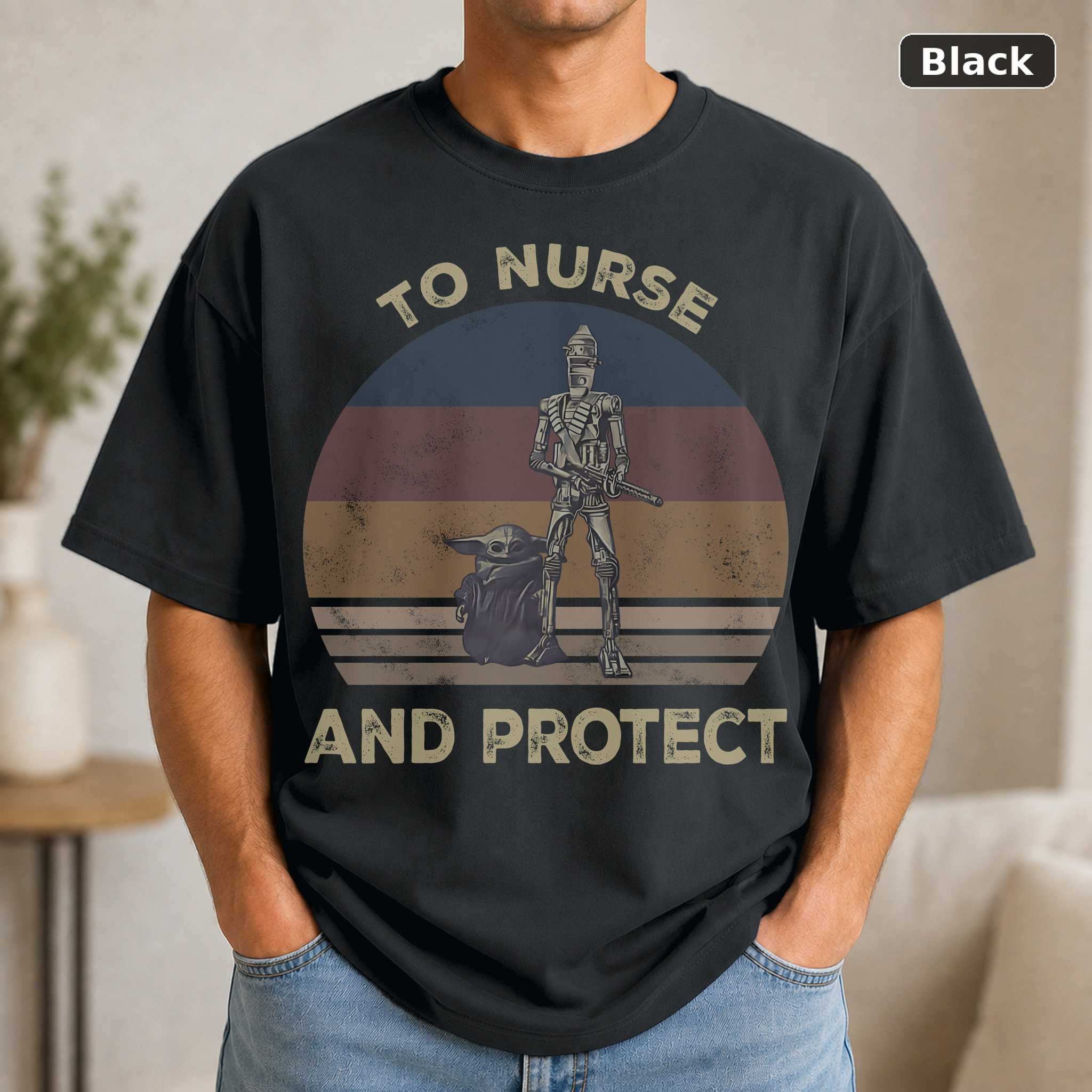 To Nurse and Protect T-Shirt, Star Wars Inspired Nurse Graphic Tee, Healthcare Sci-Fi Fan Gift