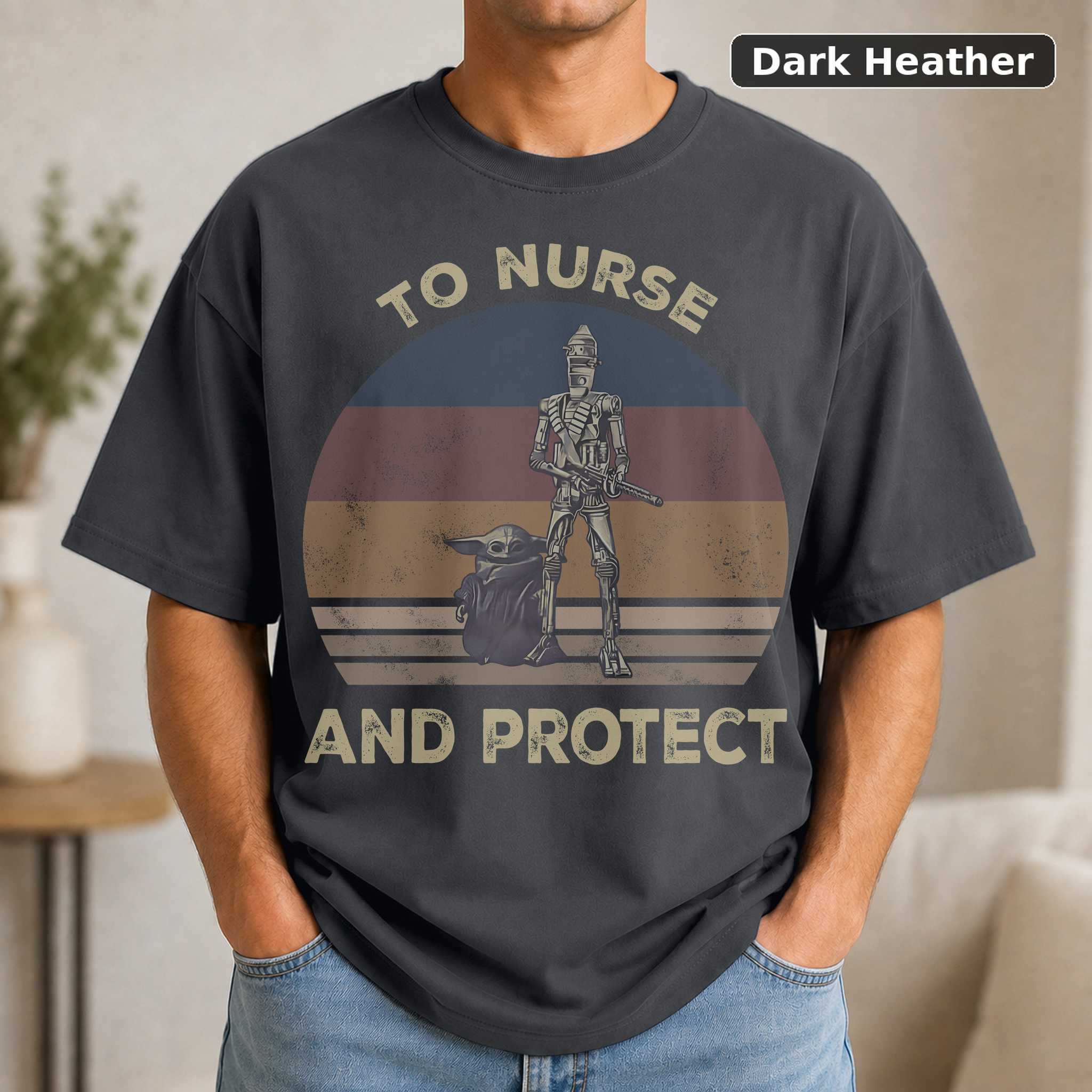 To Nurse and Protect T-Shirt, Star Wars Inspired Nurse Graphic Tee, Healthcare Sci-Fi Fan Gift 3