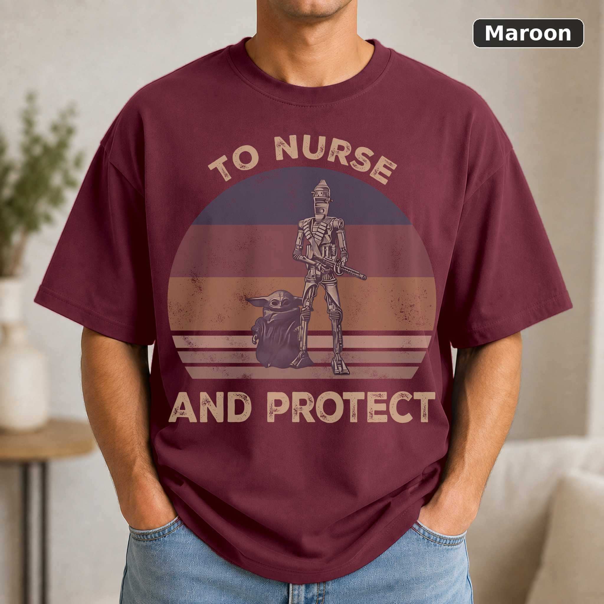To Nurse and Protect T-Shirt, Star Wars Inspired Nurse Graphic Tee, Healthcare Sci-Fi Fan Gift 4