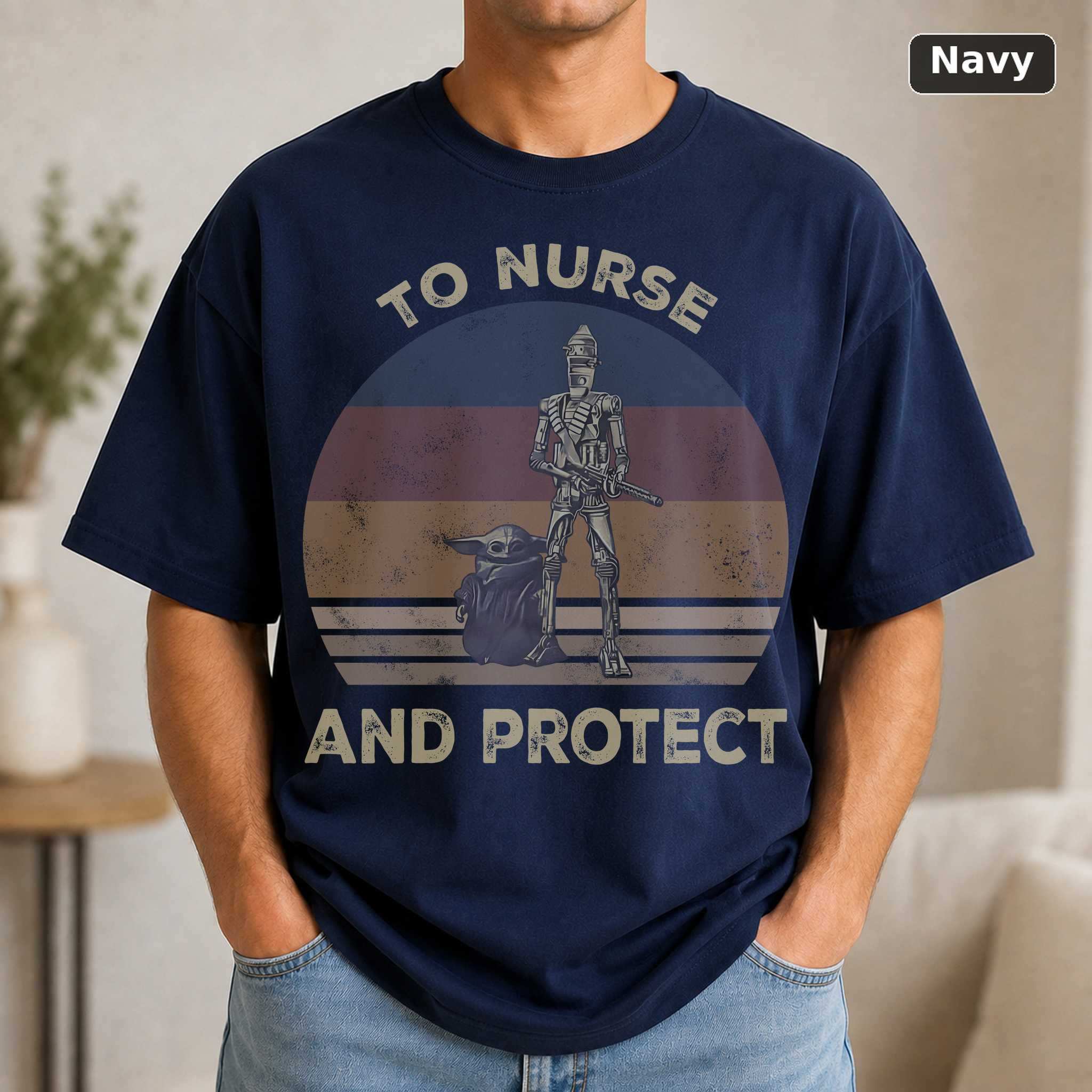 To Nurse and Protect T-Shirt, Star Wars Inspired Nurse Graphic Tee, Healthcare Sci-Fi Fan Gift 5