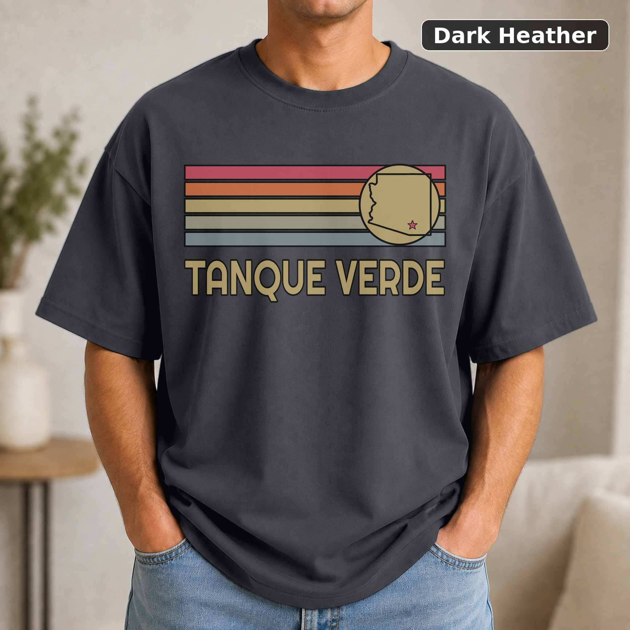 Tanque Verde Arizona Retro Map T-Shirt, Vintage Hometown City Graphic Tee, Arizona Travel Gift 3