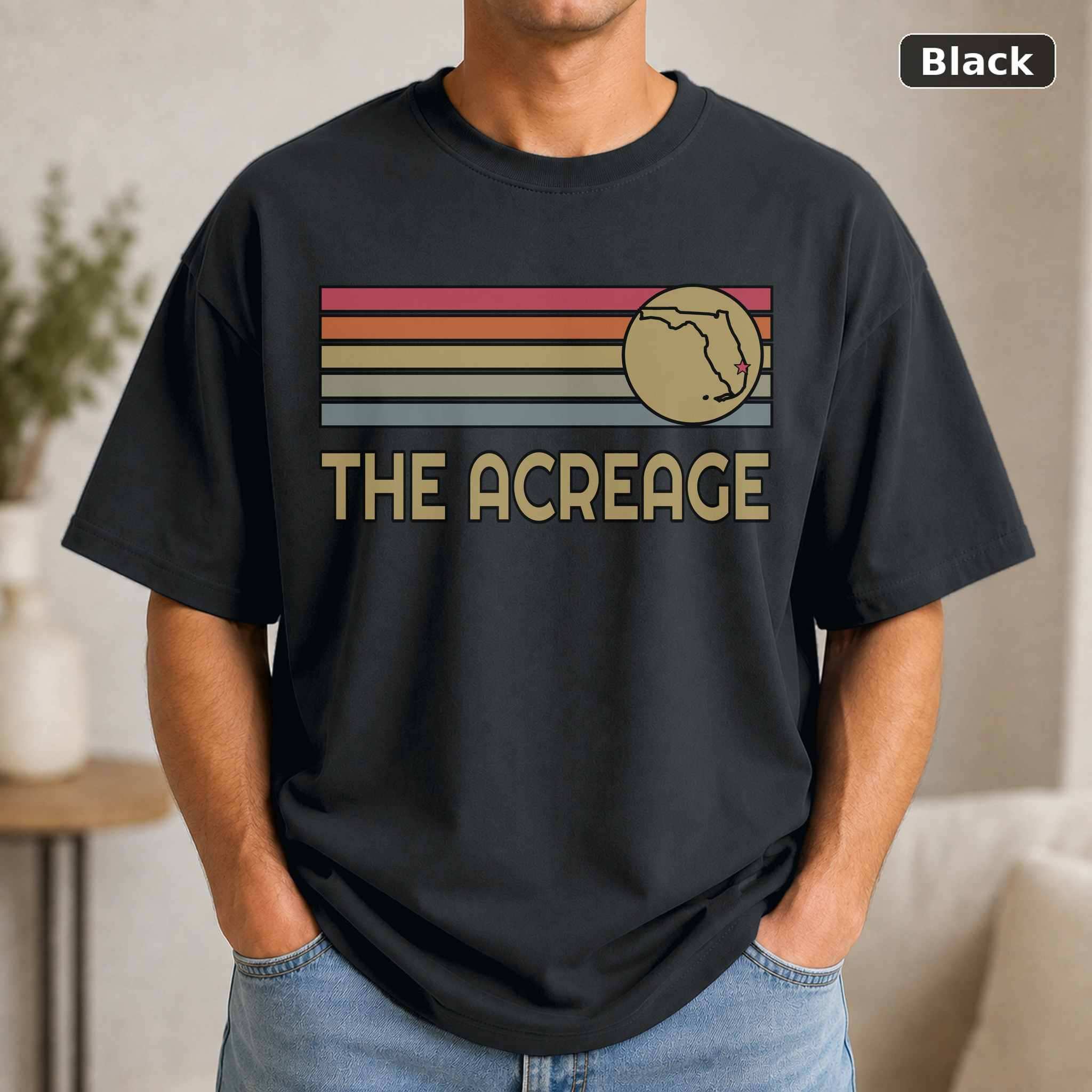 The Acreage Florida Retro Map T-Shirt, Vintage Hometown City Graphic Tee, Florida Travel Gift The Acreage Florida Retro Map T-Shirt, Vintage Hometown City Graphic Tee, Florida Travel Gift