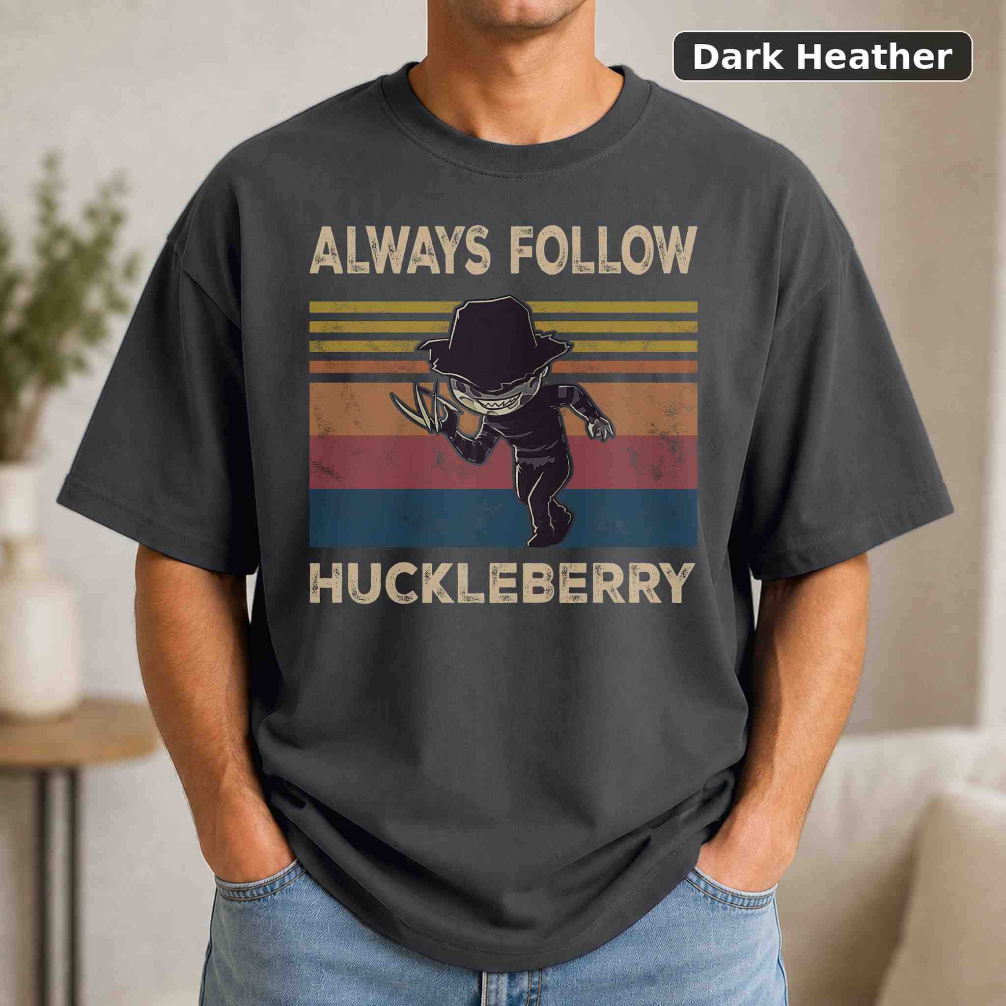 Always Follow Your Dreams Huckleberry T-Shirt, Vintage Pop Culture Graphic Tee, Retro Fan Gift 3