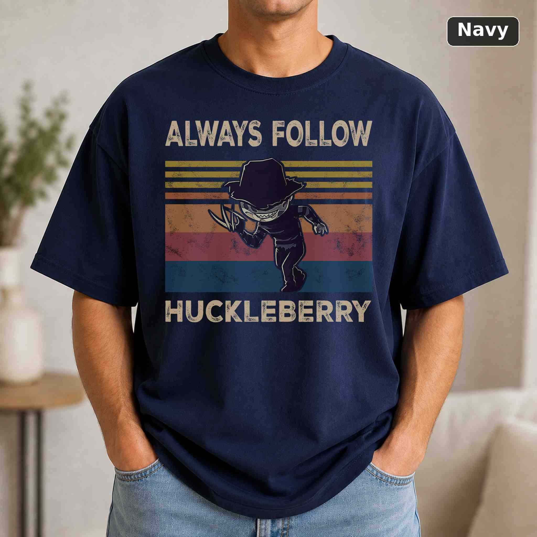Always Follow Your Dreams Huckleberry T-Shirt, Vintage Pop Culture Graphic Tee, Retro Fan Gift 4