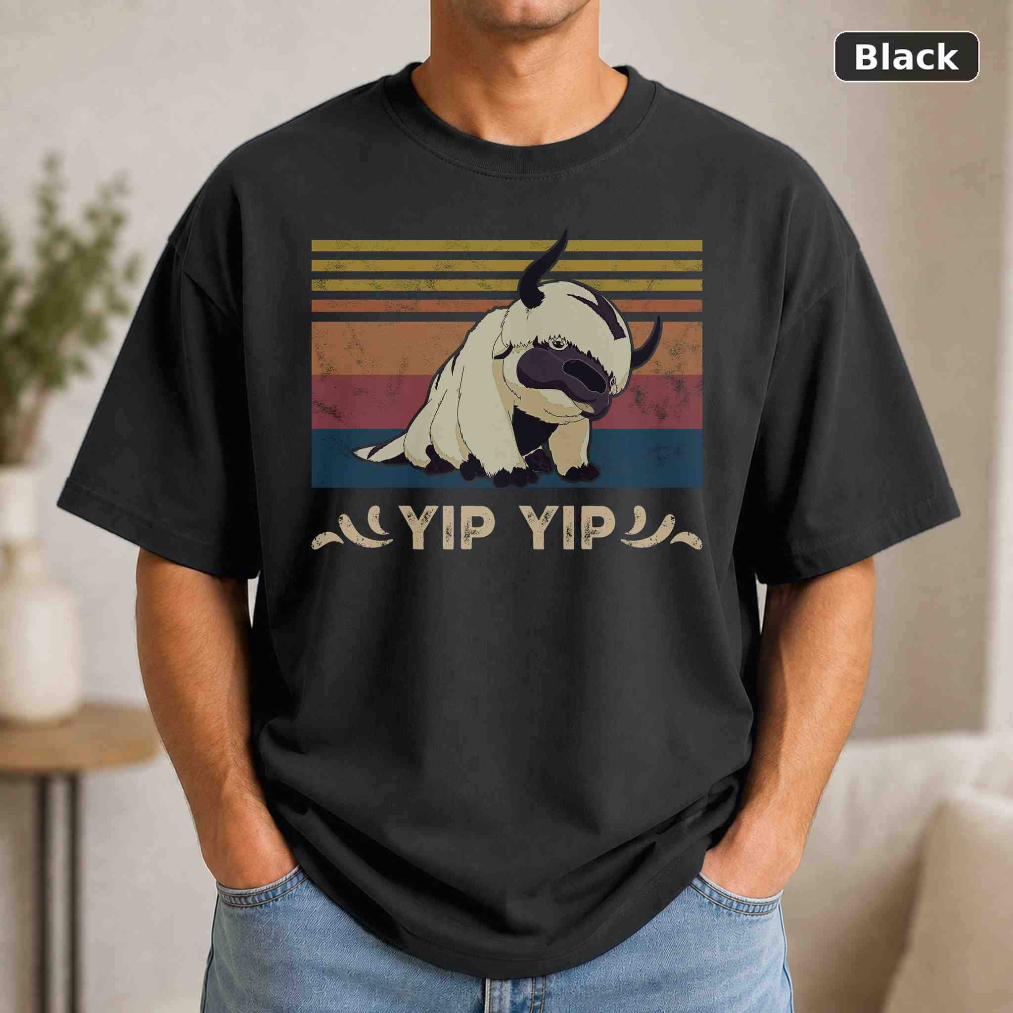 Appa Sky Bison Yip Yip T-Shirt, Vintage Pop Culture Graphic Tee, Retro Fan Gift Appa Sky Bison Yip Yip T-Shirt, Vintage Pop Culture Graphic Tee, Retro Fan Gift