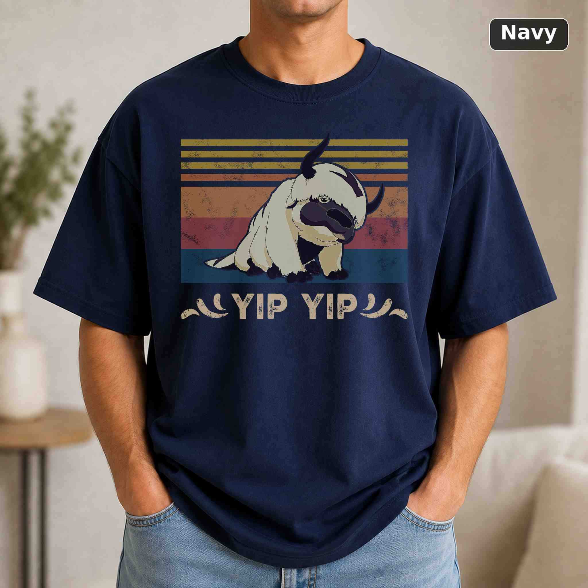 Appa Sky Bison Yip Yip T-Shirt, Vintage Pop Culture Graphic Tee, Retro Fan Gift 4