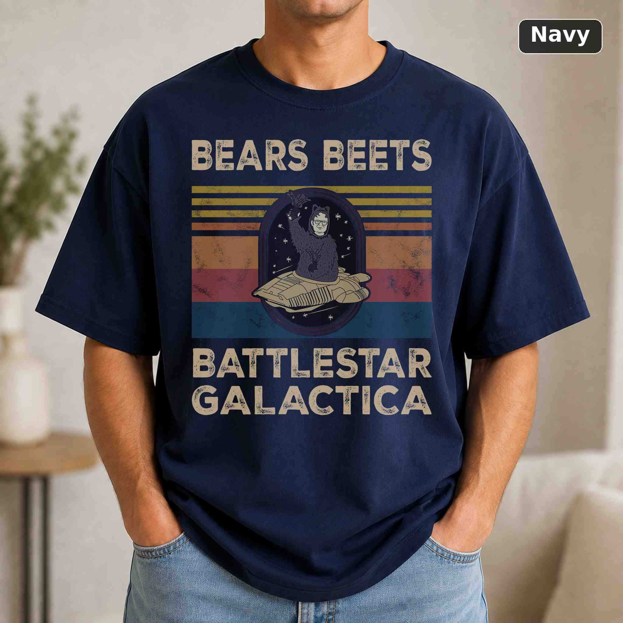 Bears Beets Battlestar Galactica T-Shirt, Vintage Pop Culture Graphic Tee, Retro Fan Gift 4