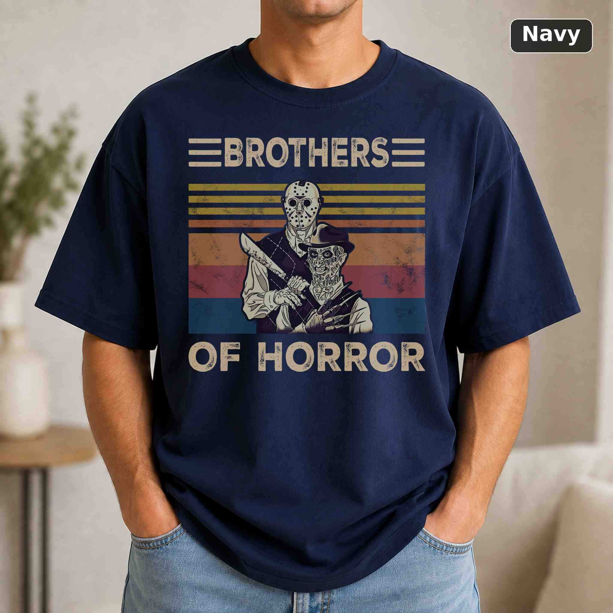Brothers Of Horror T-Shirt, Vintage Pop Culture Graphic Tee, Retro Fan Gift 4