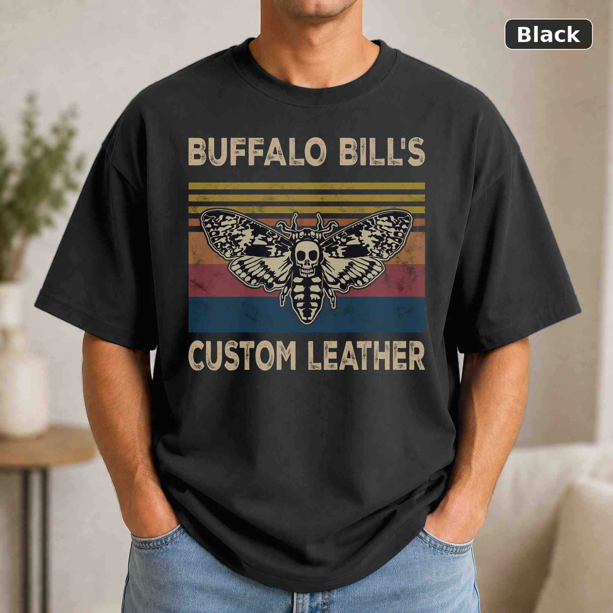 Buffalo Bill’s Custom Leather T-Shirt, Vintage Pop Culture Graphic Tee, Retro Fan Gift Buffalo Bill’s Custom Leather T-Shirt, Vintage Pop Culture Graphic Tee, Retro Fan Gift