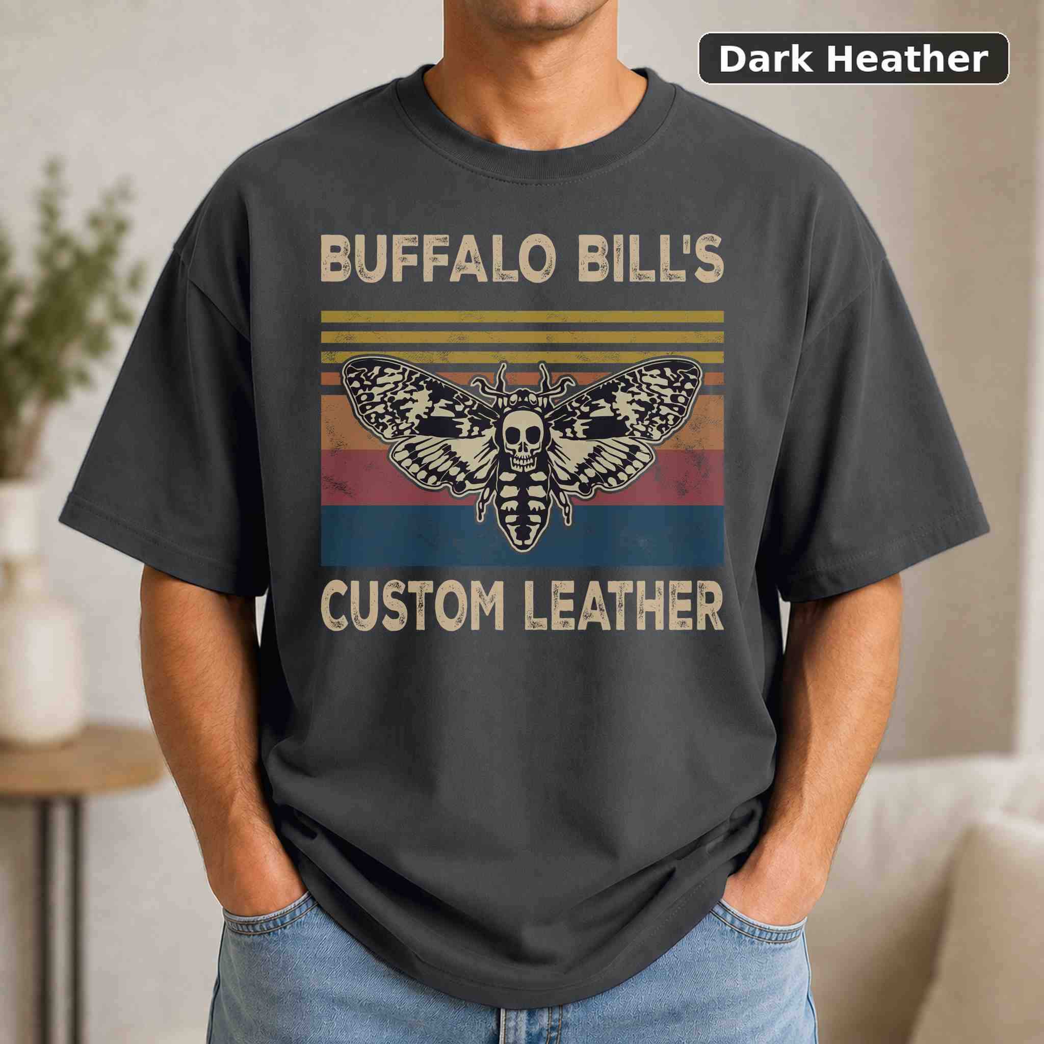 Buffalo Bill's Custom Leather T-Shirt, Vintage Pop Culture Graphic Tee, Retro Fan Gift 3