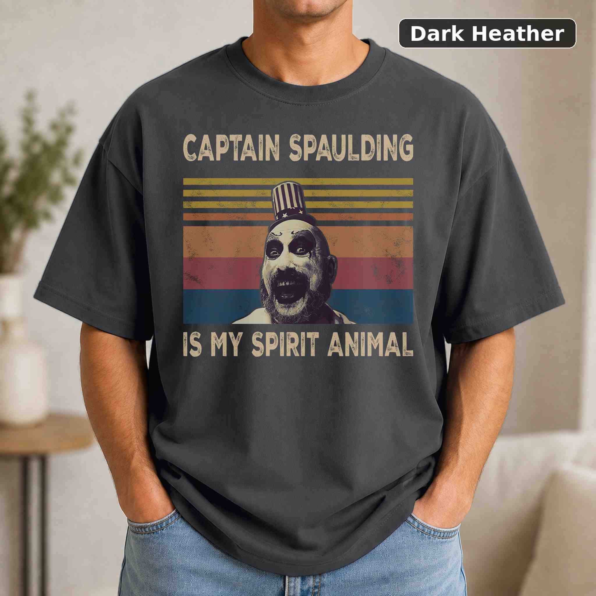 Captain Spaulding Is My Spirit Animal T-Shirt, Vintage Pop Culture Graphic Tee, Retro Fan Gift 3