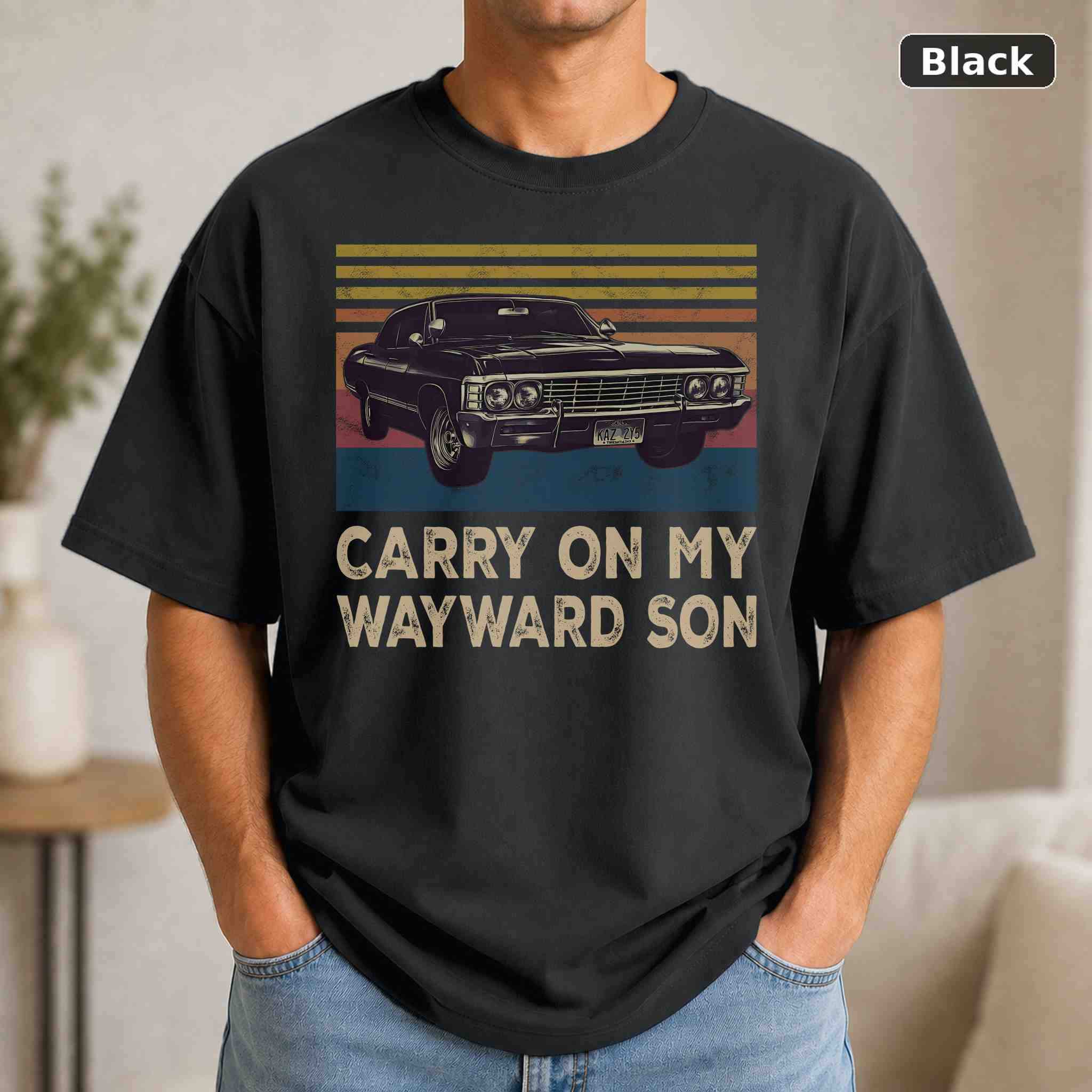 Carry On My Wayward Son T-Shirt, Vintage Pop Culture Graphic Tee, Retro Fan Gift Carry On My Wayward Son T-Shirt, Vintage Pop Culture Graphic Tee, Retro Fan Gift