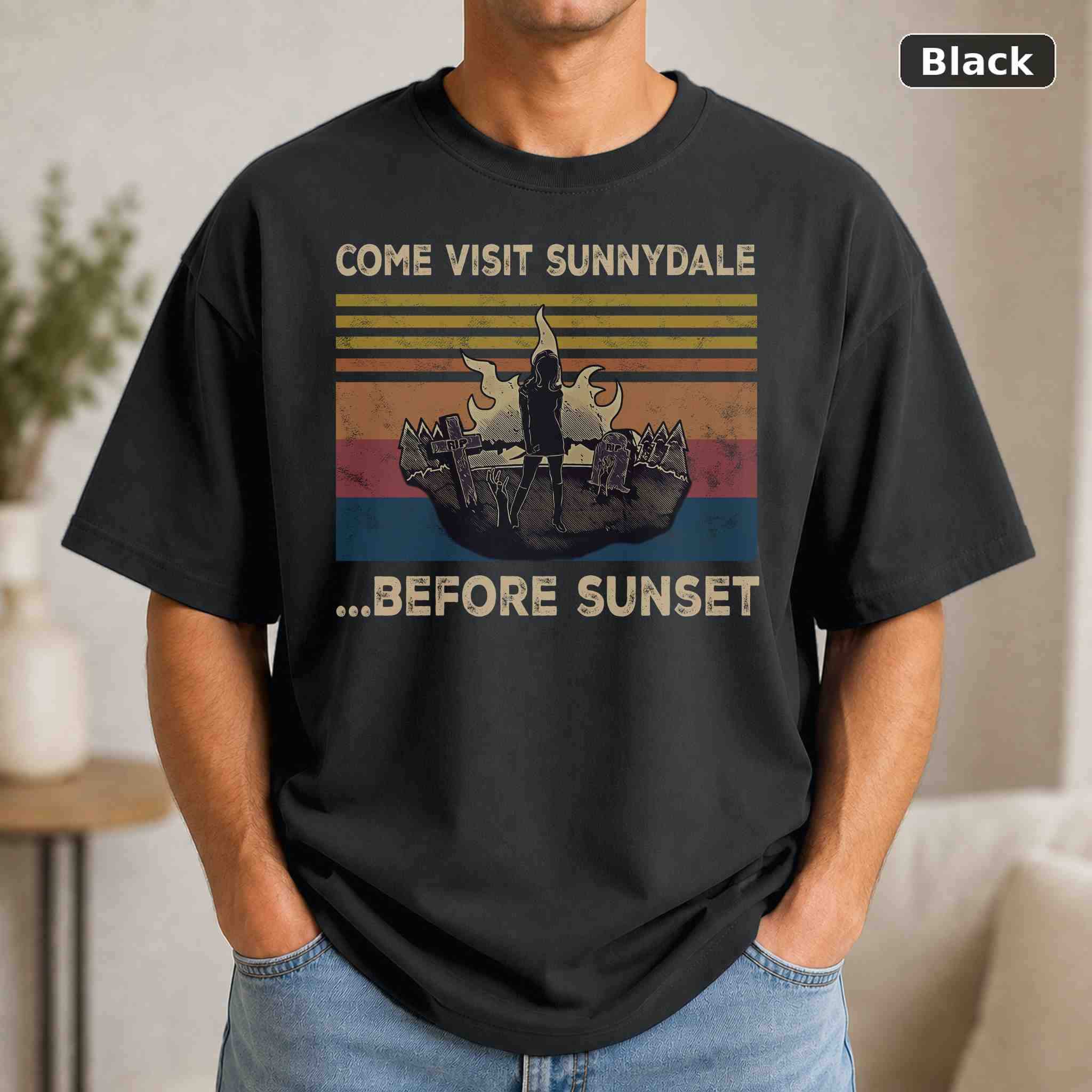 Come Visit Sunnydale Before Sunset T-Shirt, Vintage Pop Culture Graphic Tee, Retro Fan Gift Come Visit Sunnydale Before Sunset T-Shirt, Vintage Pop Culture Graphic Tee, Retro Fan Gift