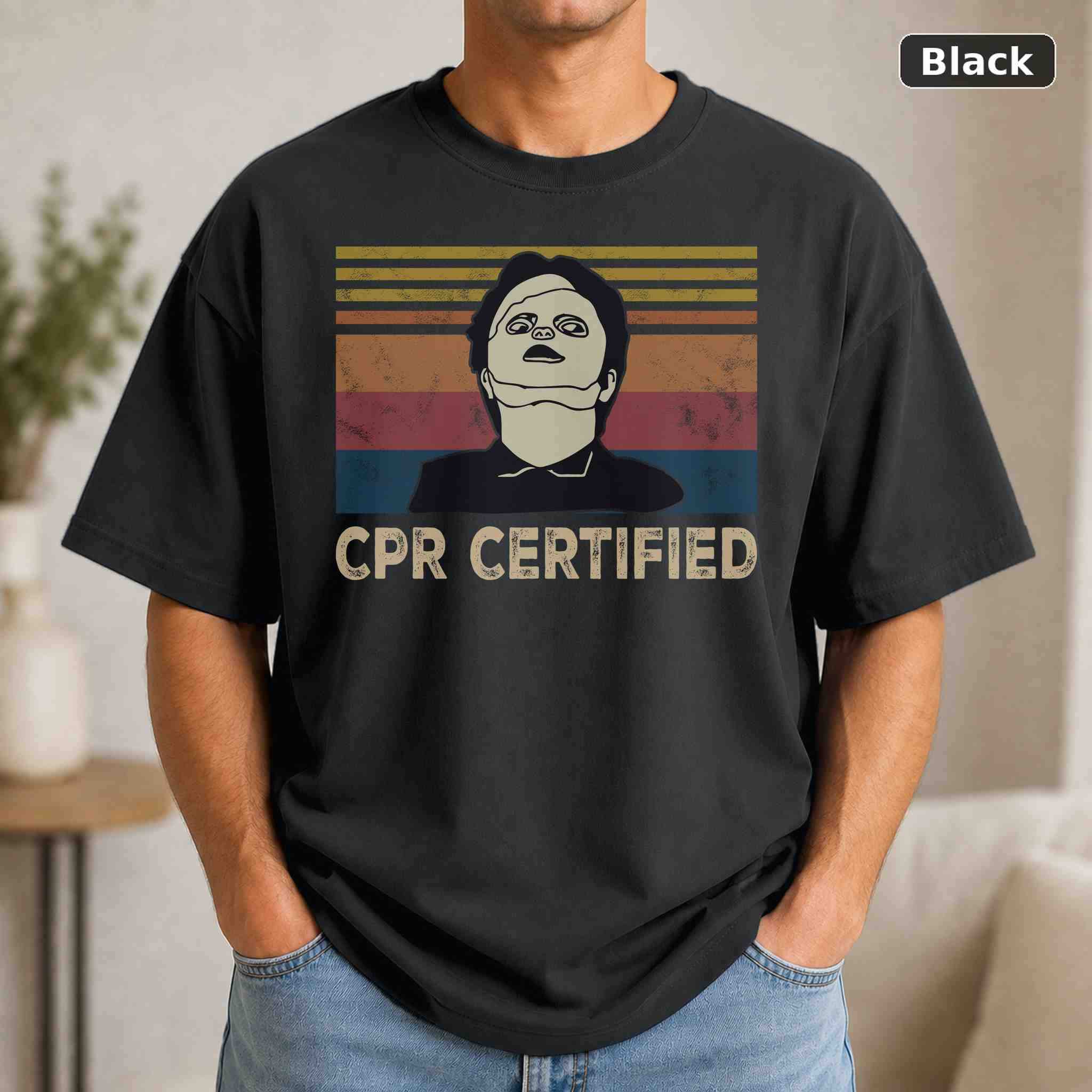 Cpr Certified T-Shirt, Vintage Pop Culture Graphic Tee, Retro Fan Gift