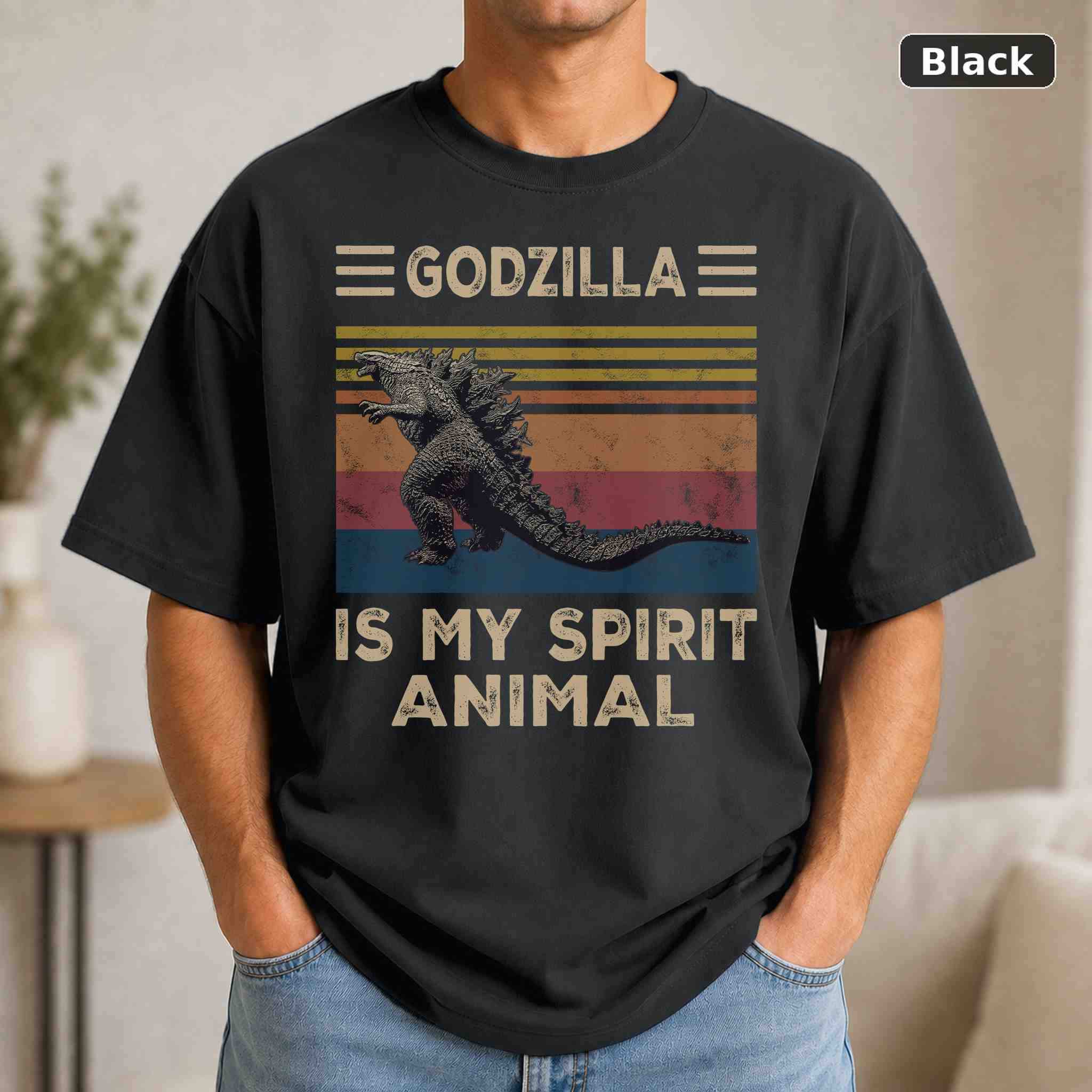 Godzilla Is My Spirit Animal T-Shirt, Vintage Pop Culture Graphic Tee, Retro Fan Gift Godzilla Is My Spirit Animal T-Shirt, Vintage Pop Culture Graphic Tee, Retro Fan Gift