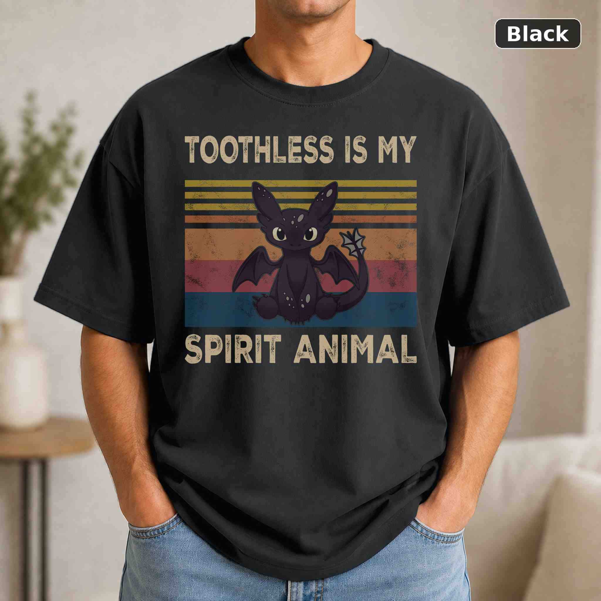 Toothless Is My Spirit Animal T-Shirt, Vintage Pop Culture Graphic Tee, Retro Fan Gift Toothless Is My Spirit Animal T-Shirt, Vintage Pop Culture Graphic Tee, Retro Fan Gift