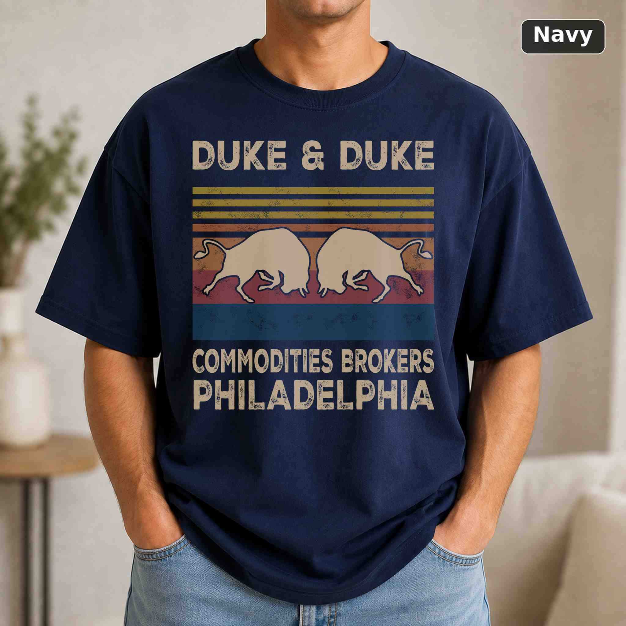 Duke And Duke Commodities Brokers Philadelphia T-Shirt, Vintage Pop Culture Graphic Tee, Retro Fan Gift 4